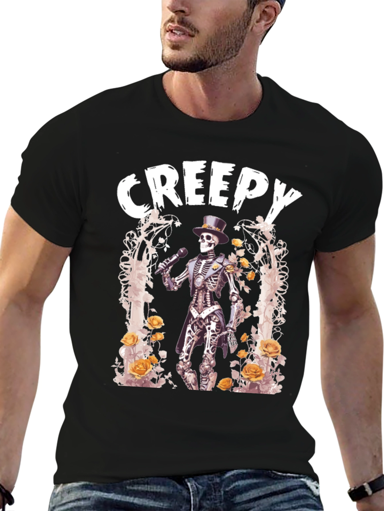 Creepy Skeleton T-Shirt - Spooky Style