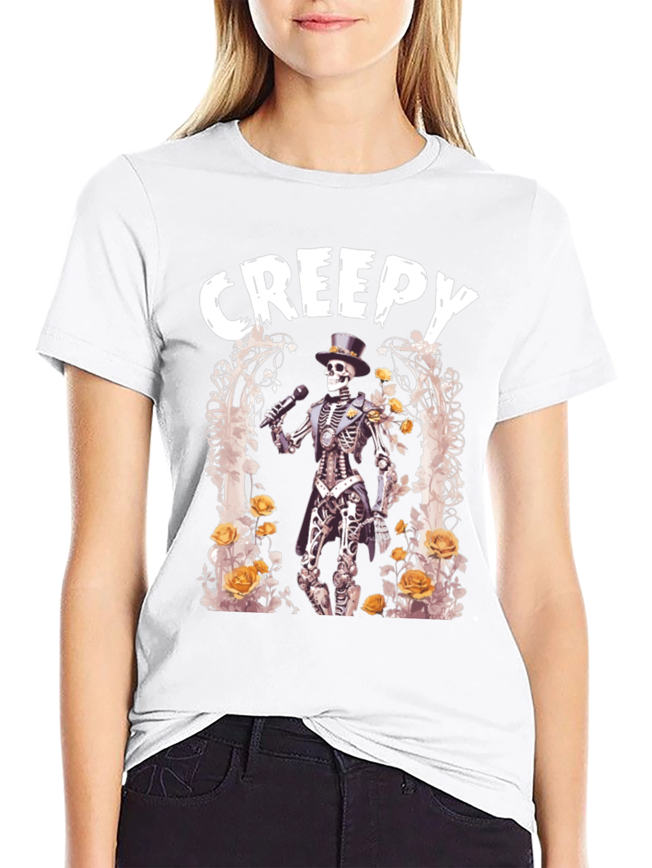 Creepy Skeleton T-Shirt - Spooky Style