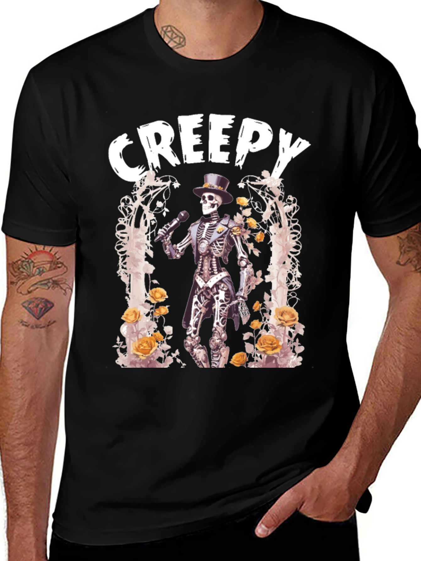 Creepy Skeleton T-Shirt - Spooky Style