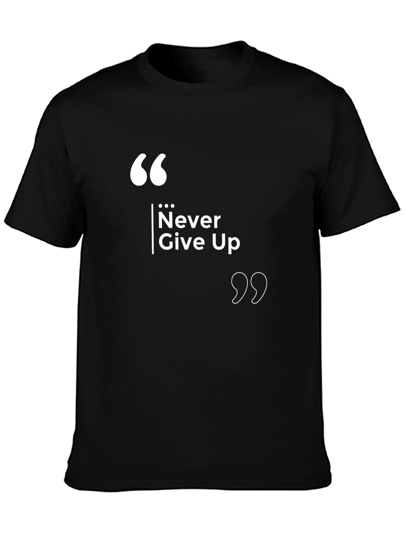 Never Give Up Graphic Print T-Shirt
