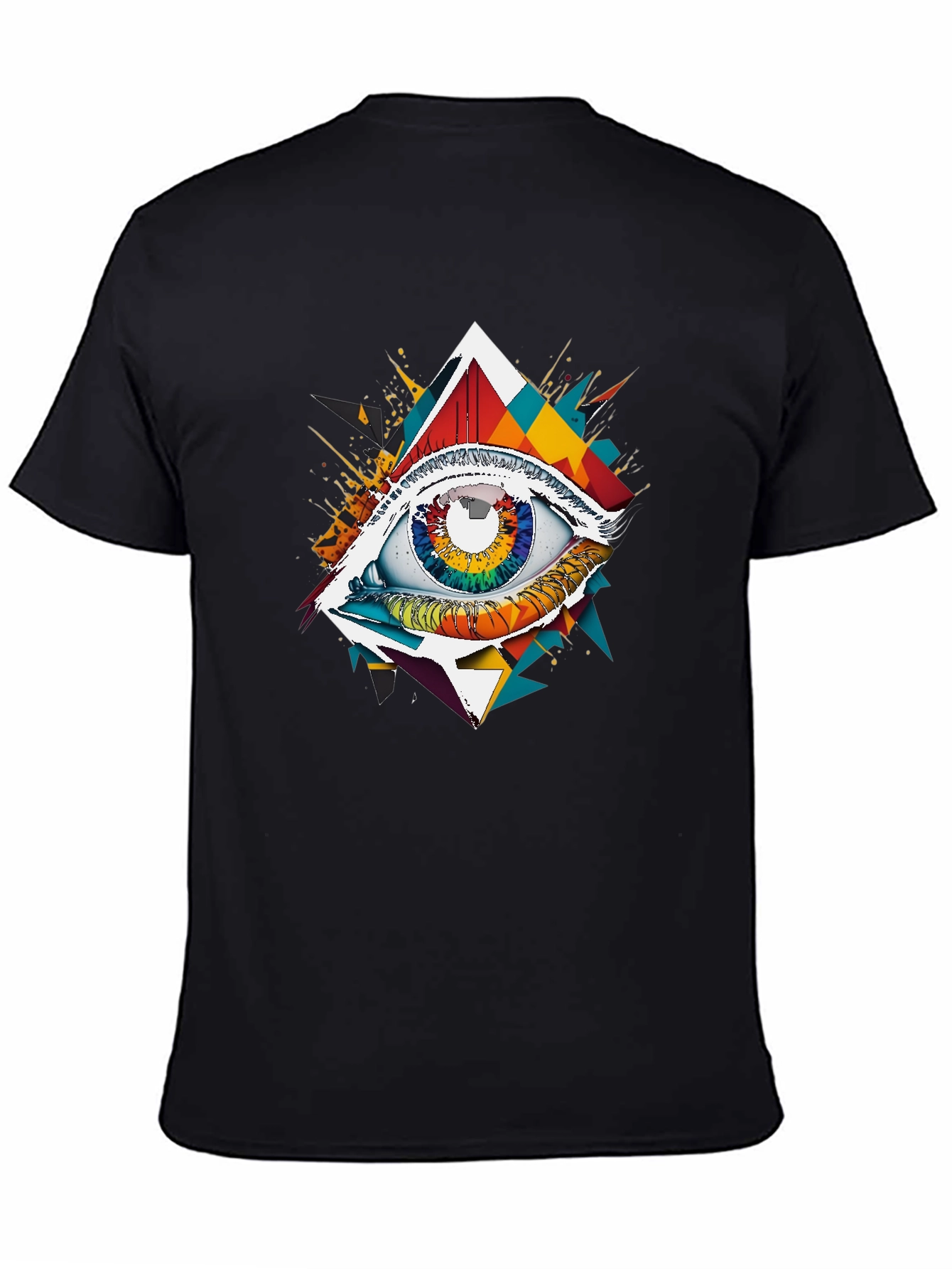 Psychedelic Eye Graphic Tee - Mens Black T-Shirt