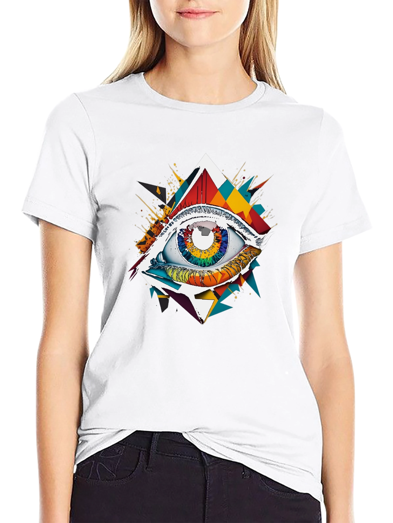 Psychedelic Eye Graphic Tee - Mens Black T-Shirt