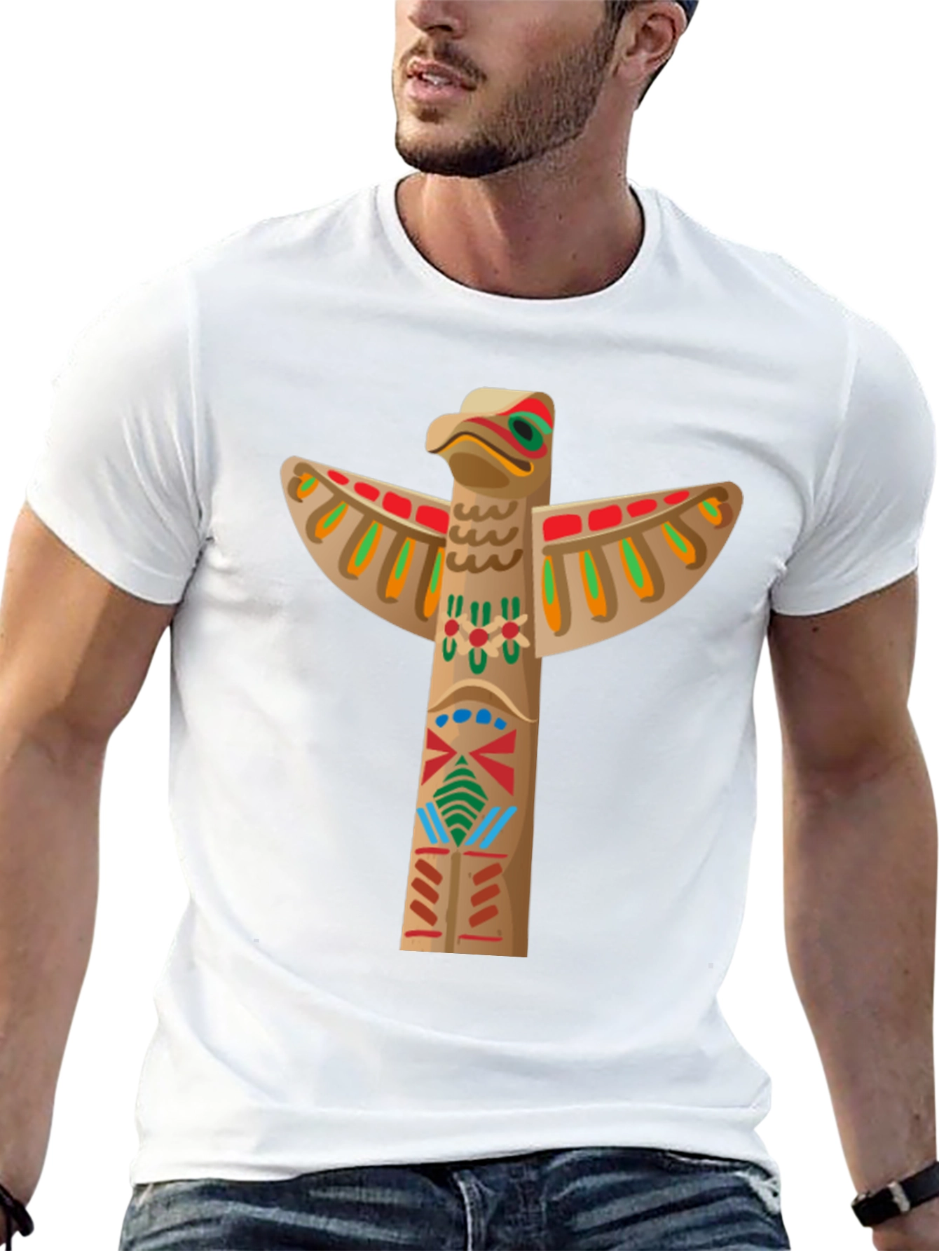Totem Pole Graphic Tee - Black