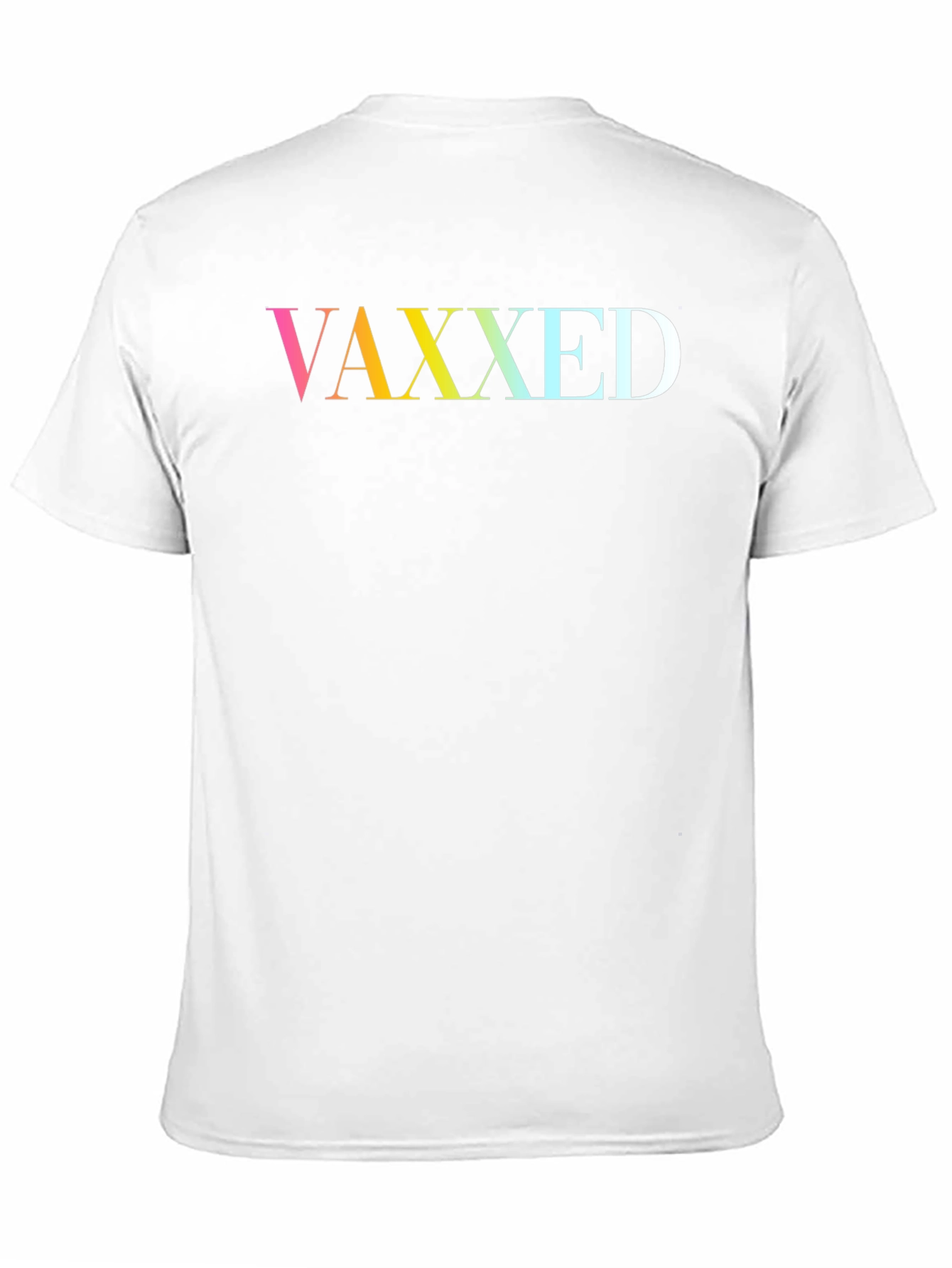 Vaxxed Rainbow Gradient Graphic Tee - Black Cotton