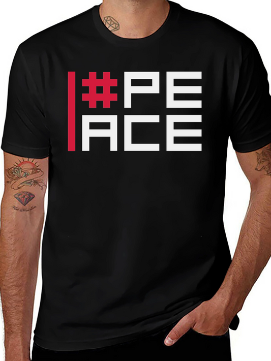 Hashtag Peace Graphic Tee - Stylish & Comfortable
