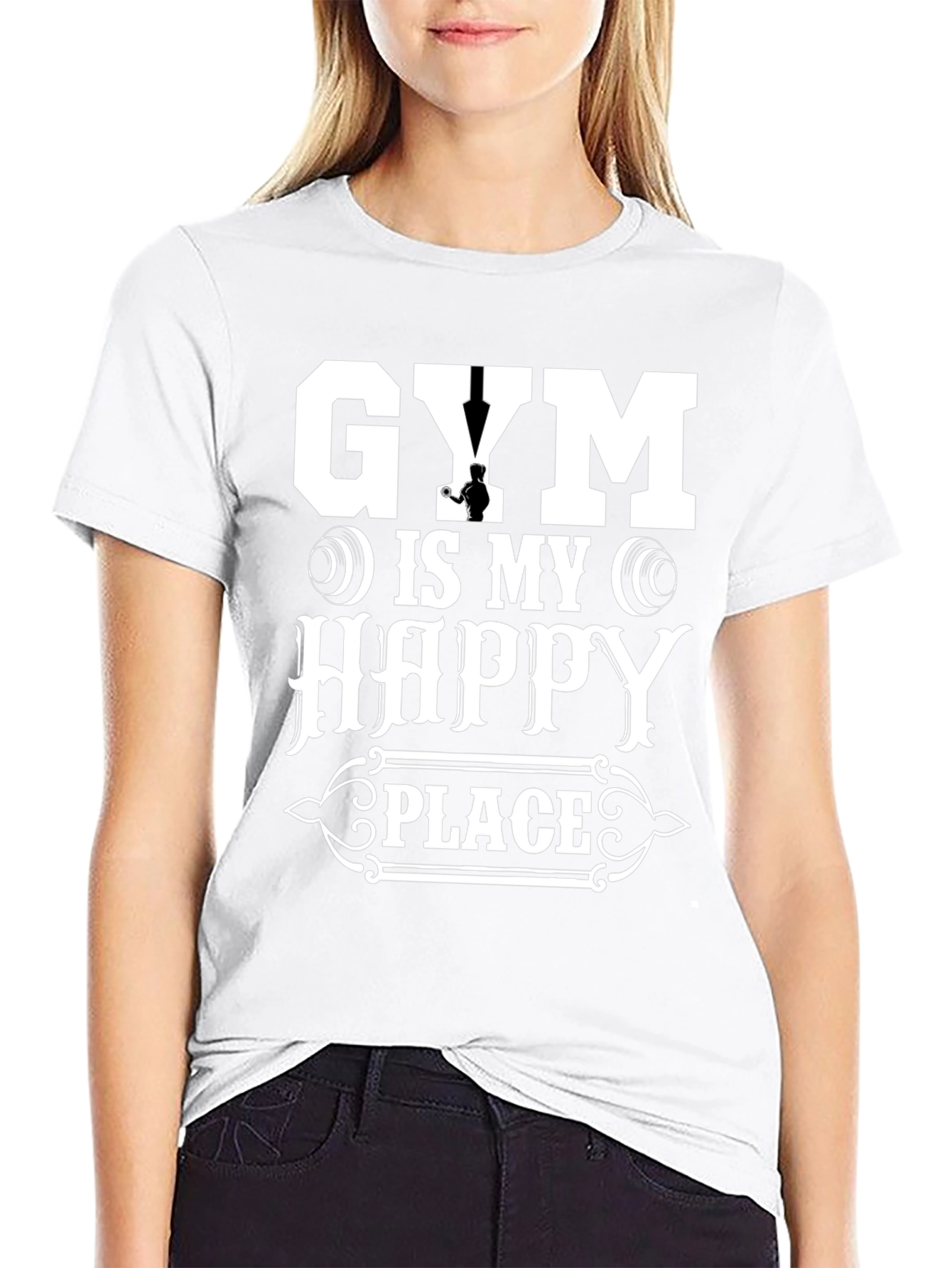 Gym is My Happy Place T-Shirt Workout Tee