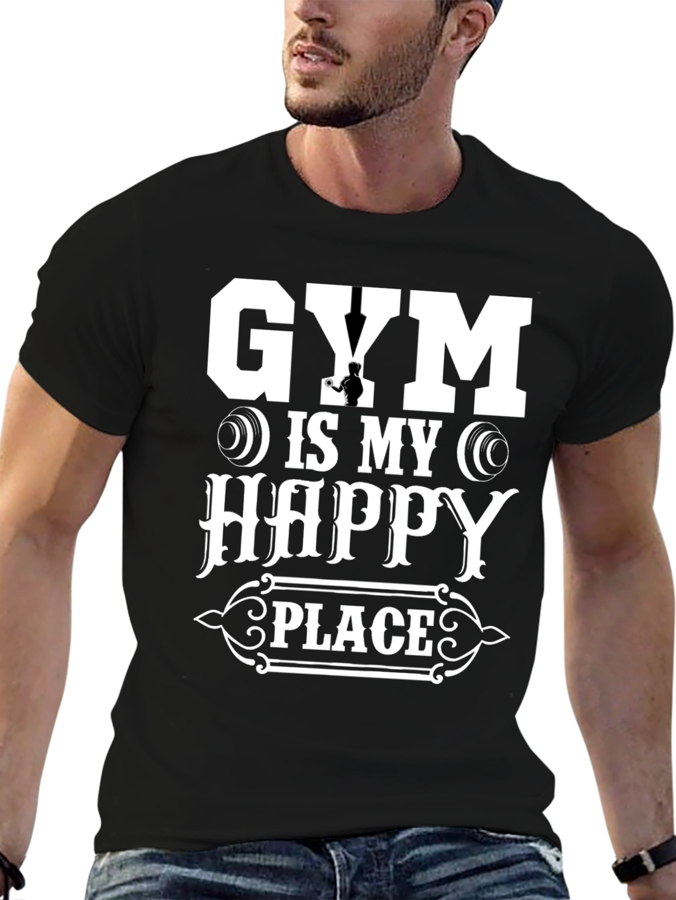 Gym is My Happy Place T-Shirt Workout Tee