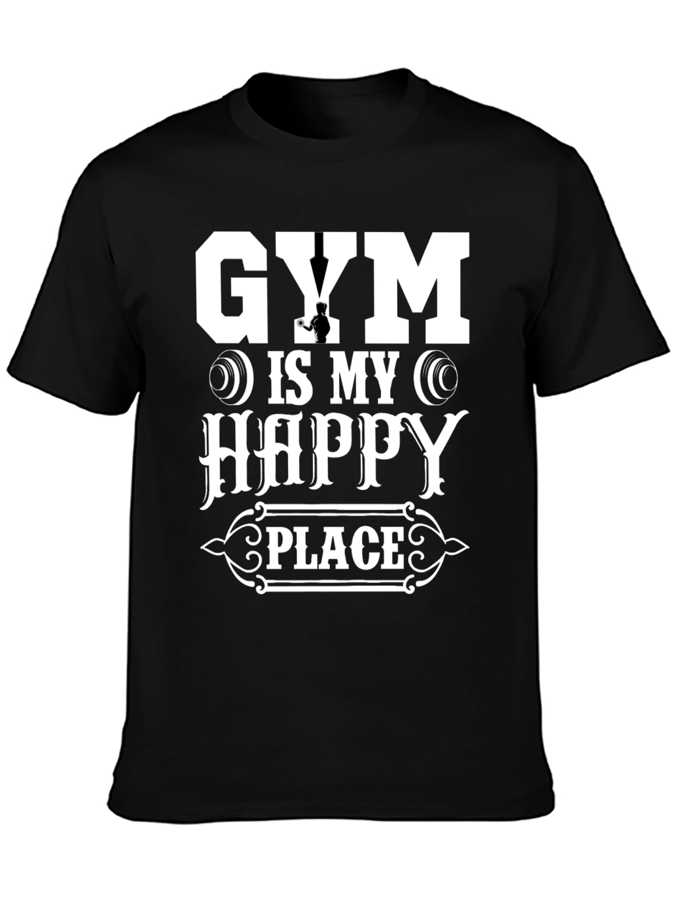 Gym is My Happy Place T-Shirt Workout Tee