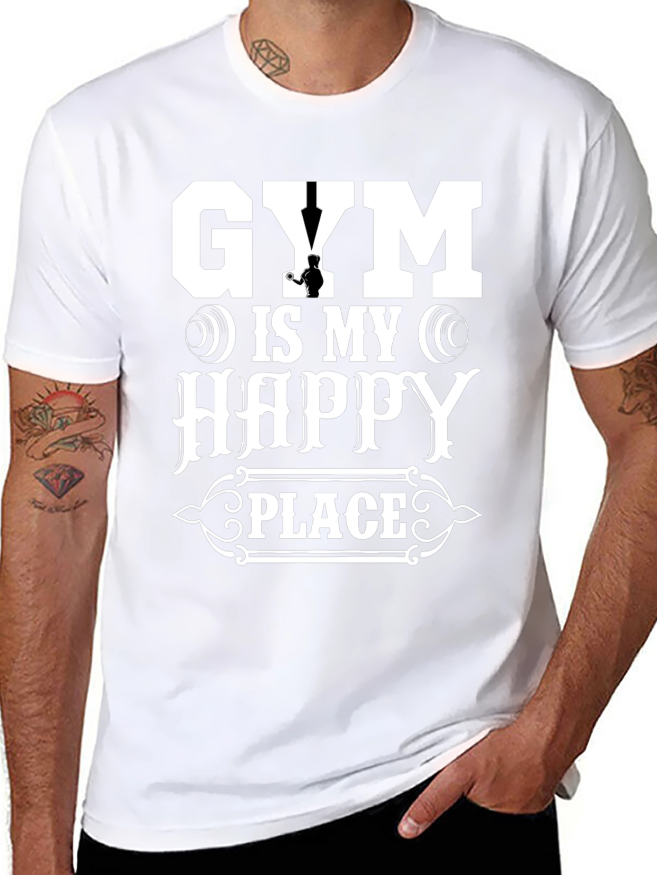 Gym is My Happy Place T-Shirt Workout Tee