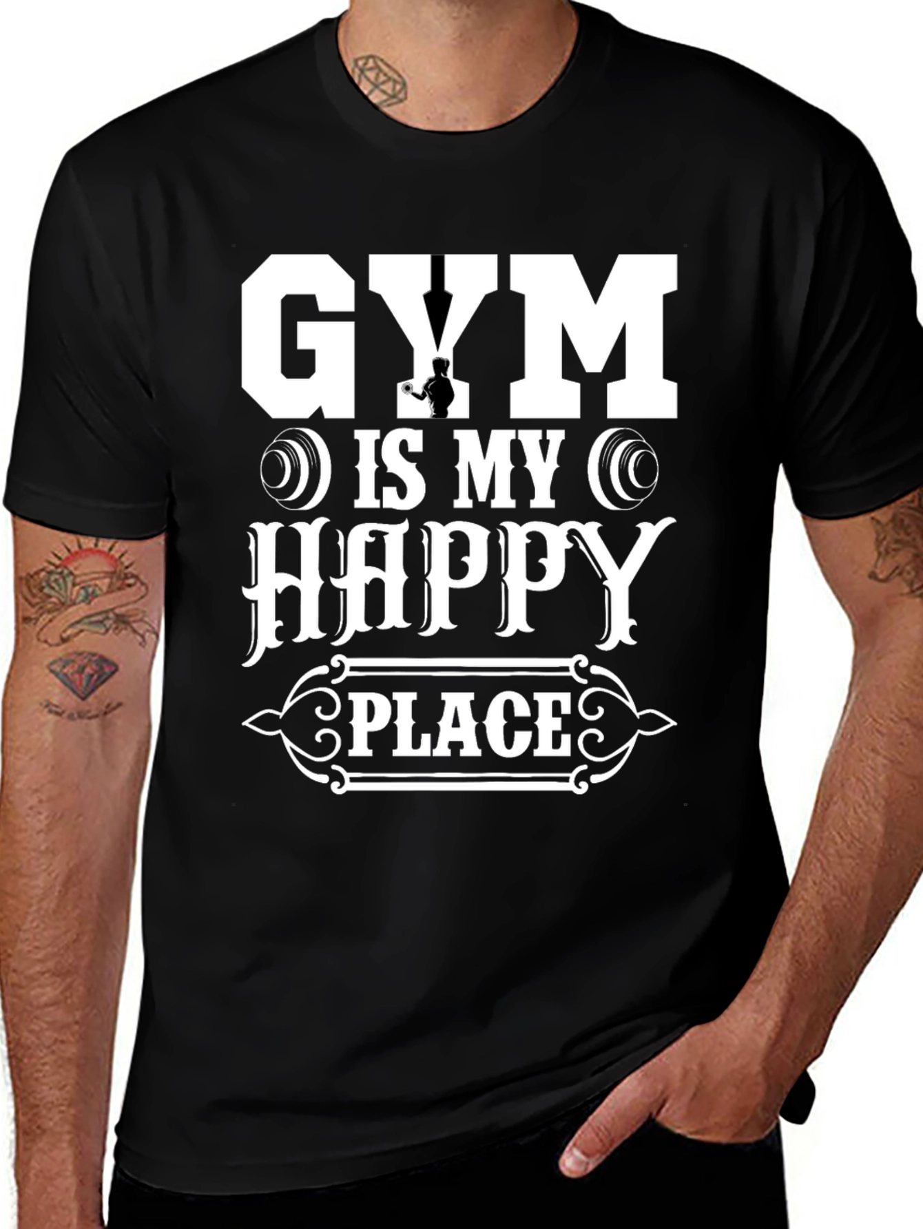 Gym is My Happy Place T-Shirt Workout Tee