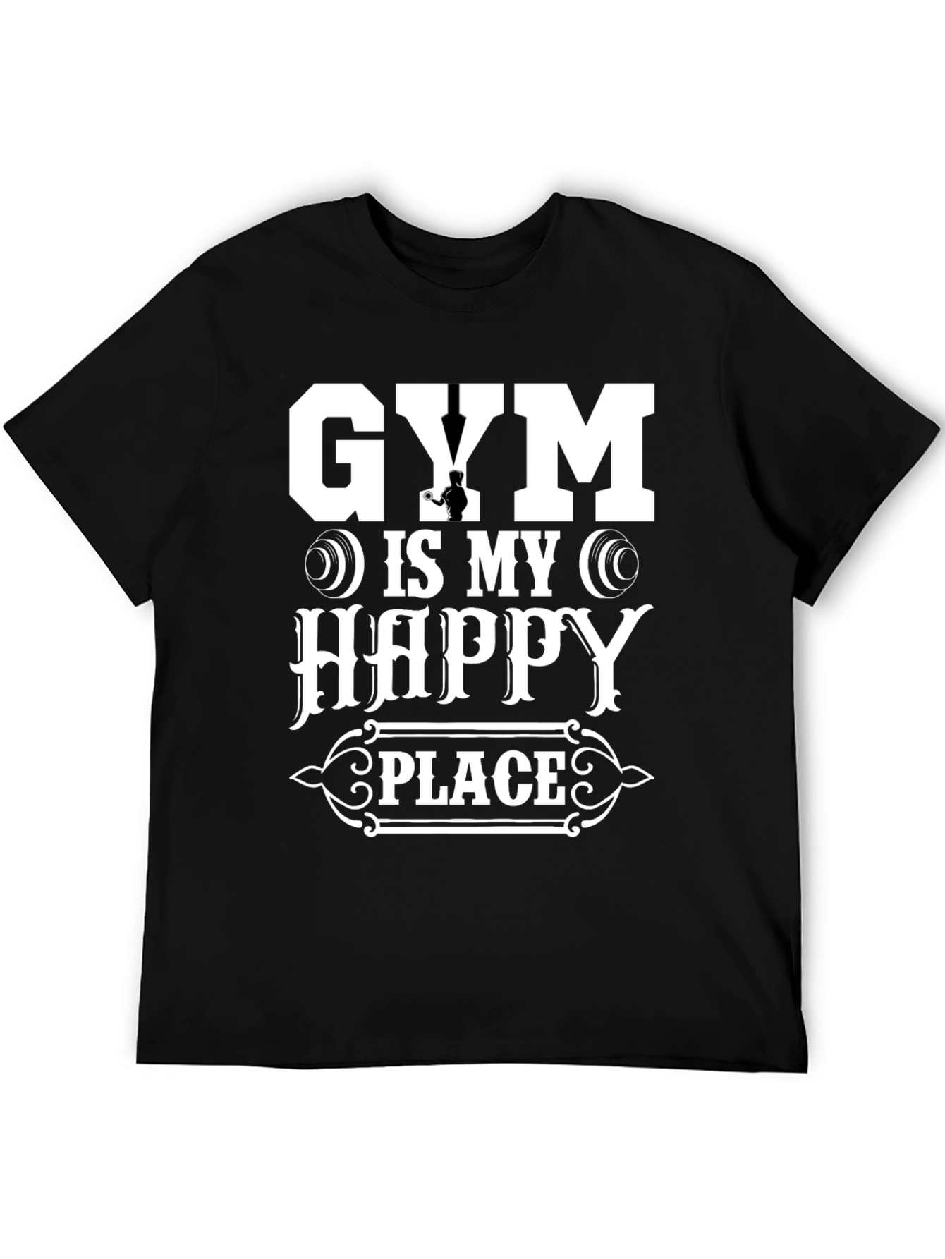 Gym is My Happy Place T-Shirt Workout Tee