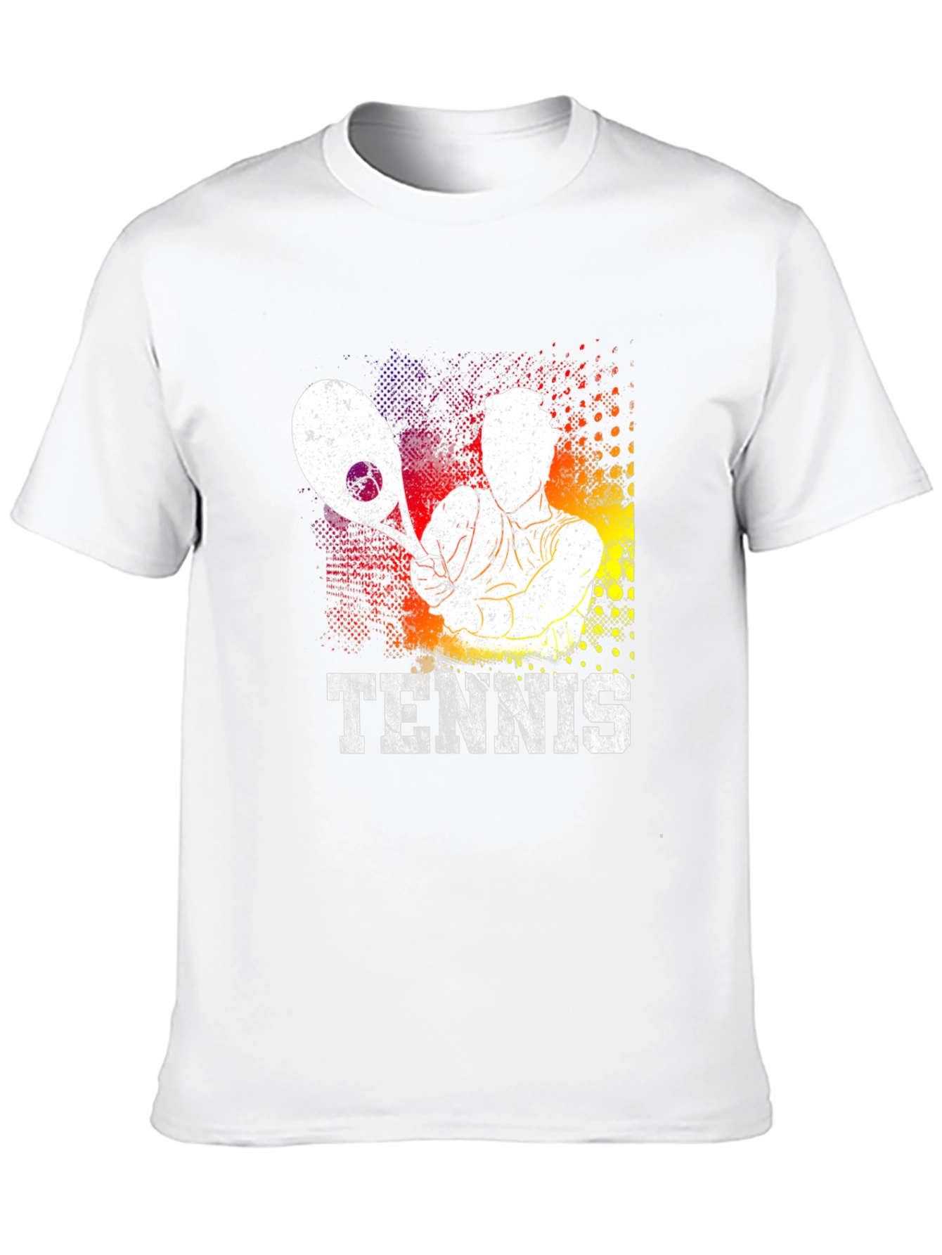 Tennis Player Graphic Print Black T-Shirt