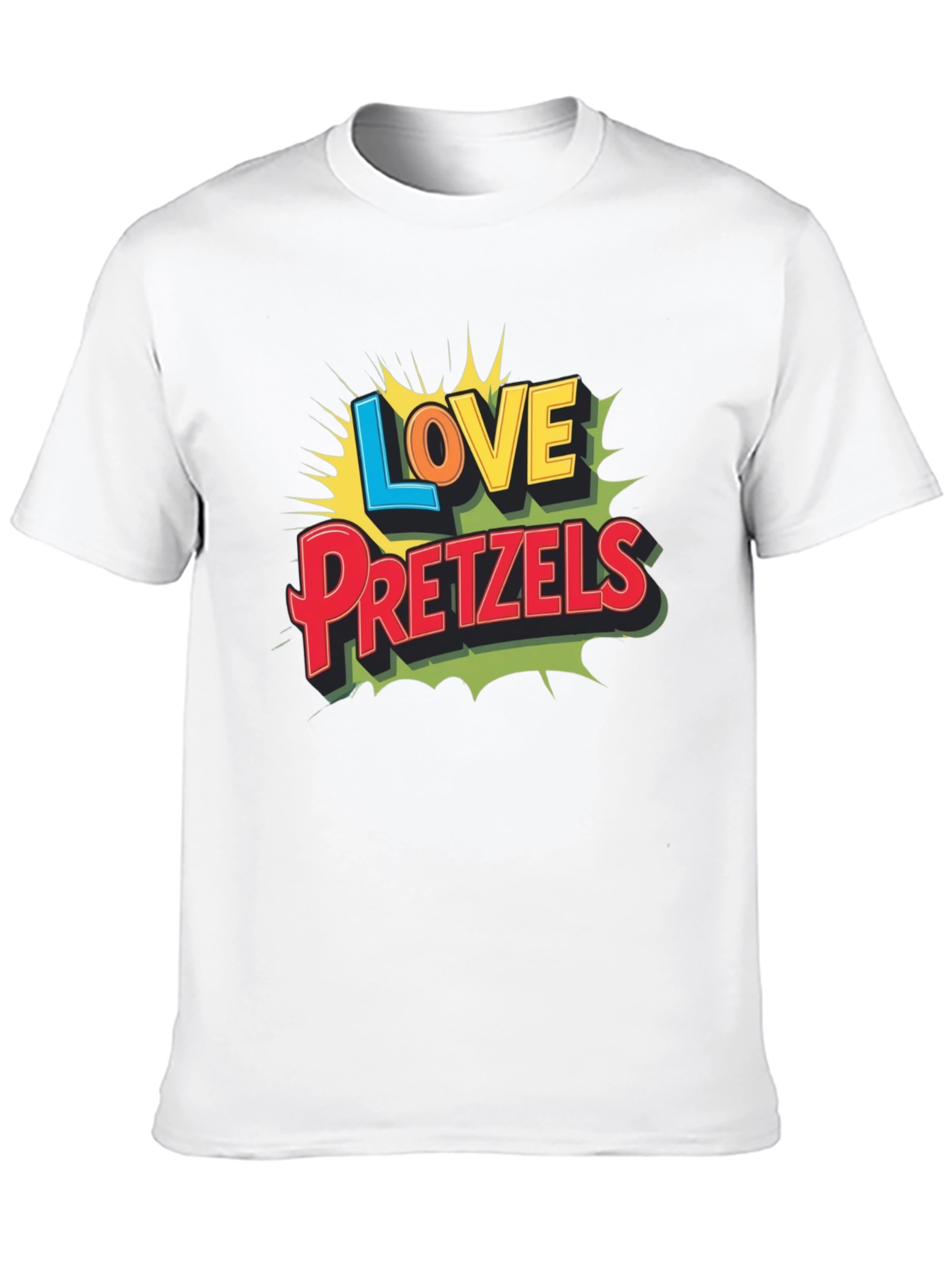 Love Pretzels Graphic Tee - Novelty Food Shirt
