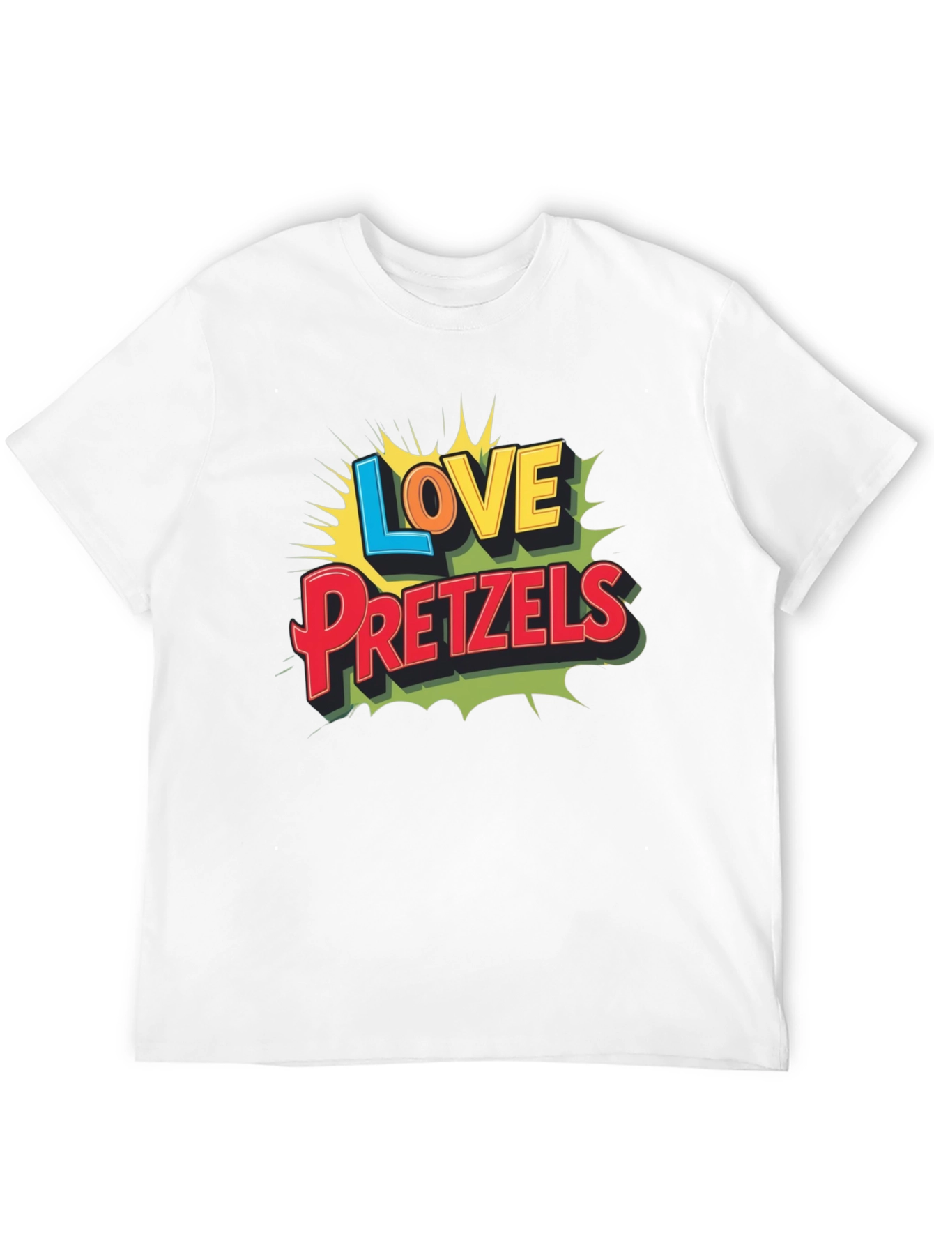 Love Pretzels Graphic Tee - Novelty Food Shirt