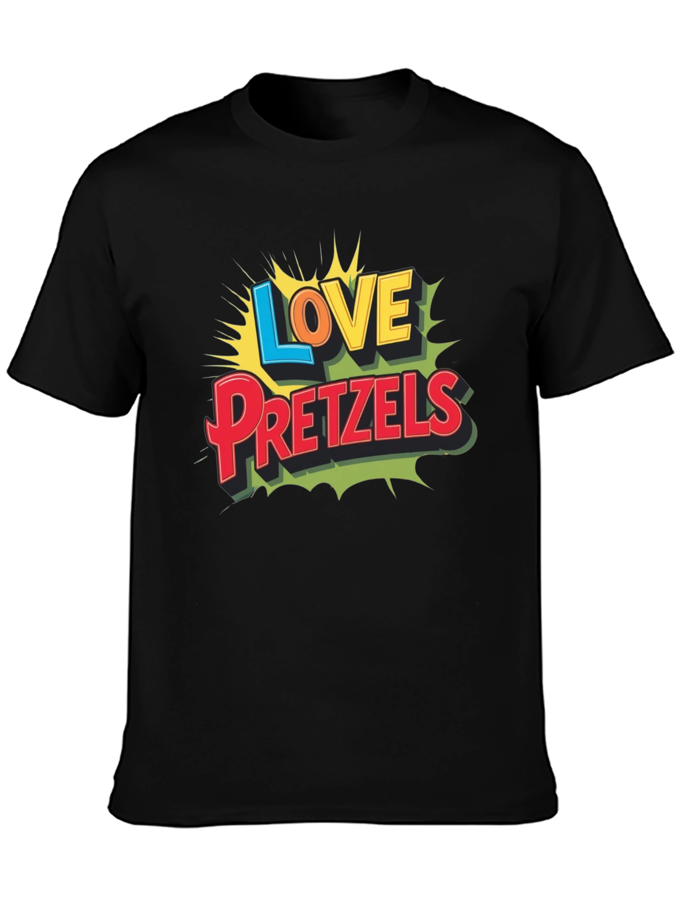 Love Pretzels Graphic Tee - Novelty Food Shirt