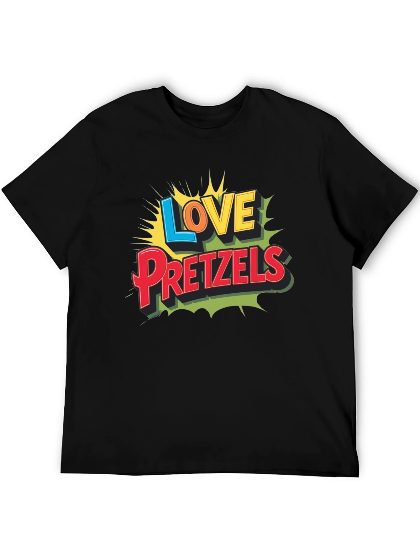 Love Pretzels Graphic Tee - Novelty Food Shirt