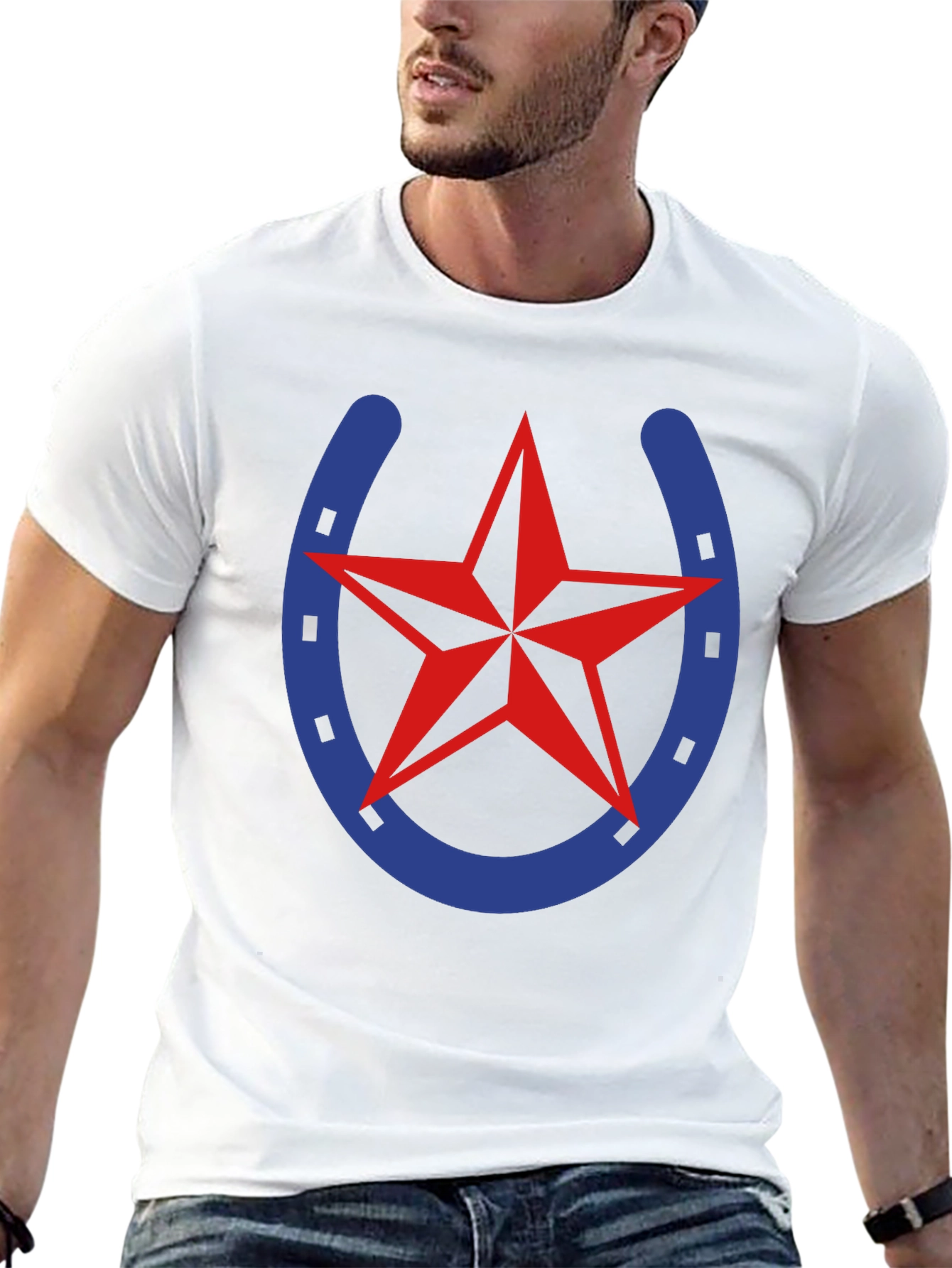 Horseshoe Star Graphic Tee - Lucky Western Style