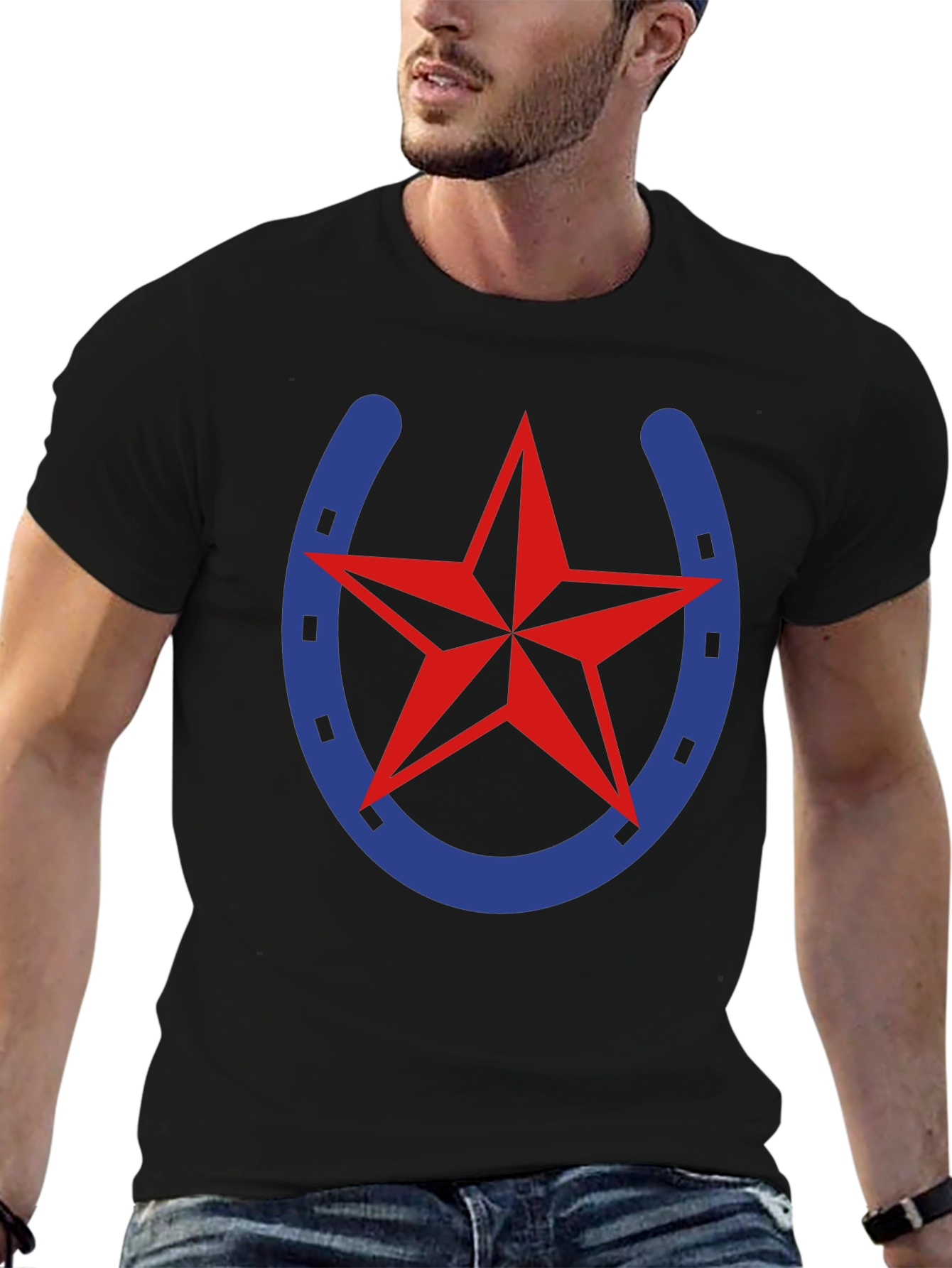 Horseshoe Star Graphic Tee - Lucky Western Style