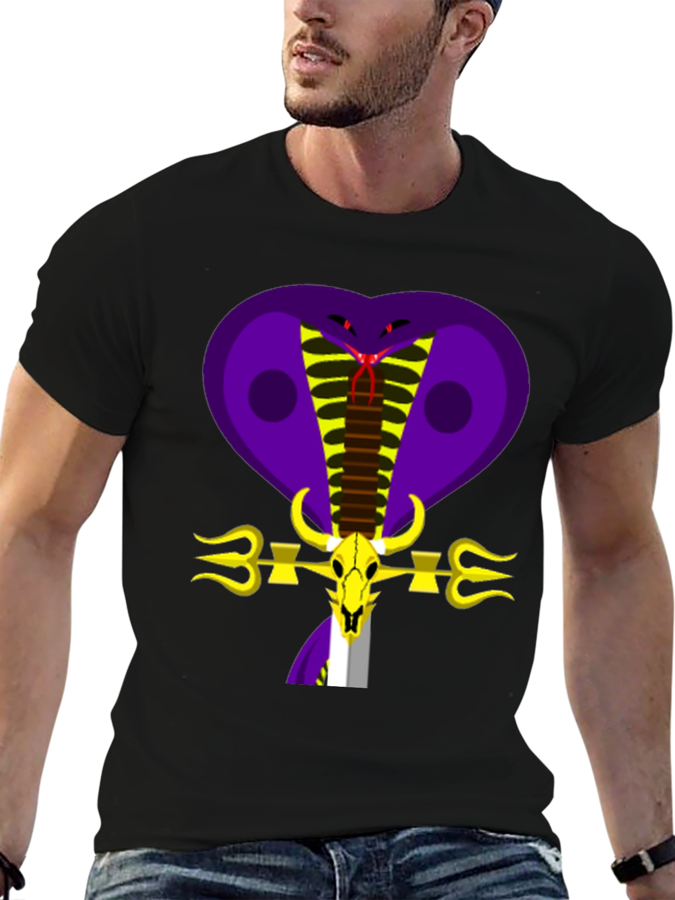 Cobra Skull Graphic Tee - Bold & Unique