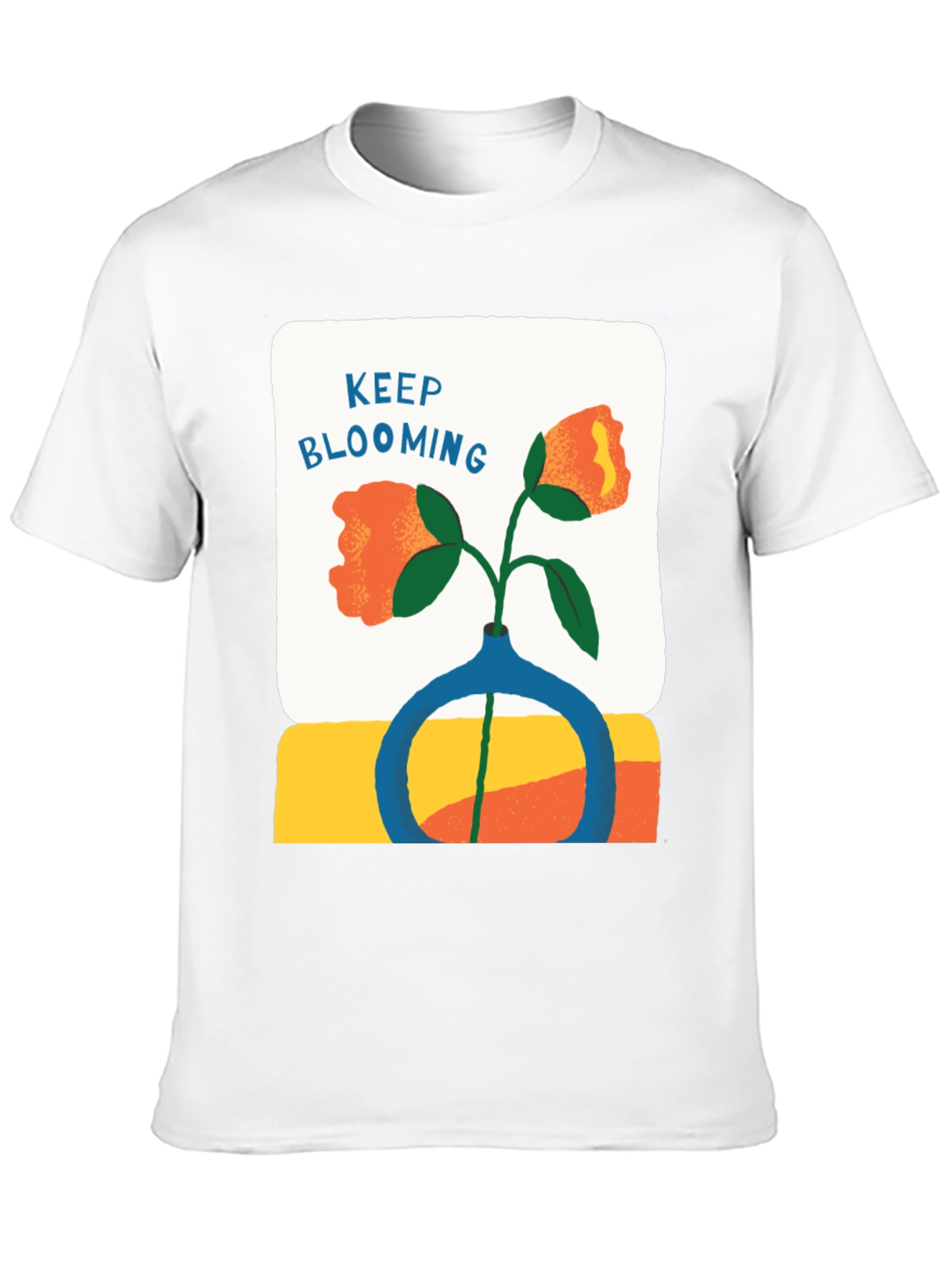 Keep Blooming Graphic Tee - Black Casual Shirt