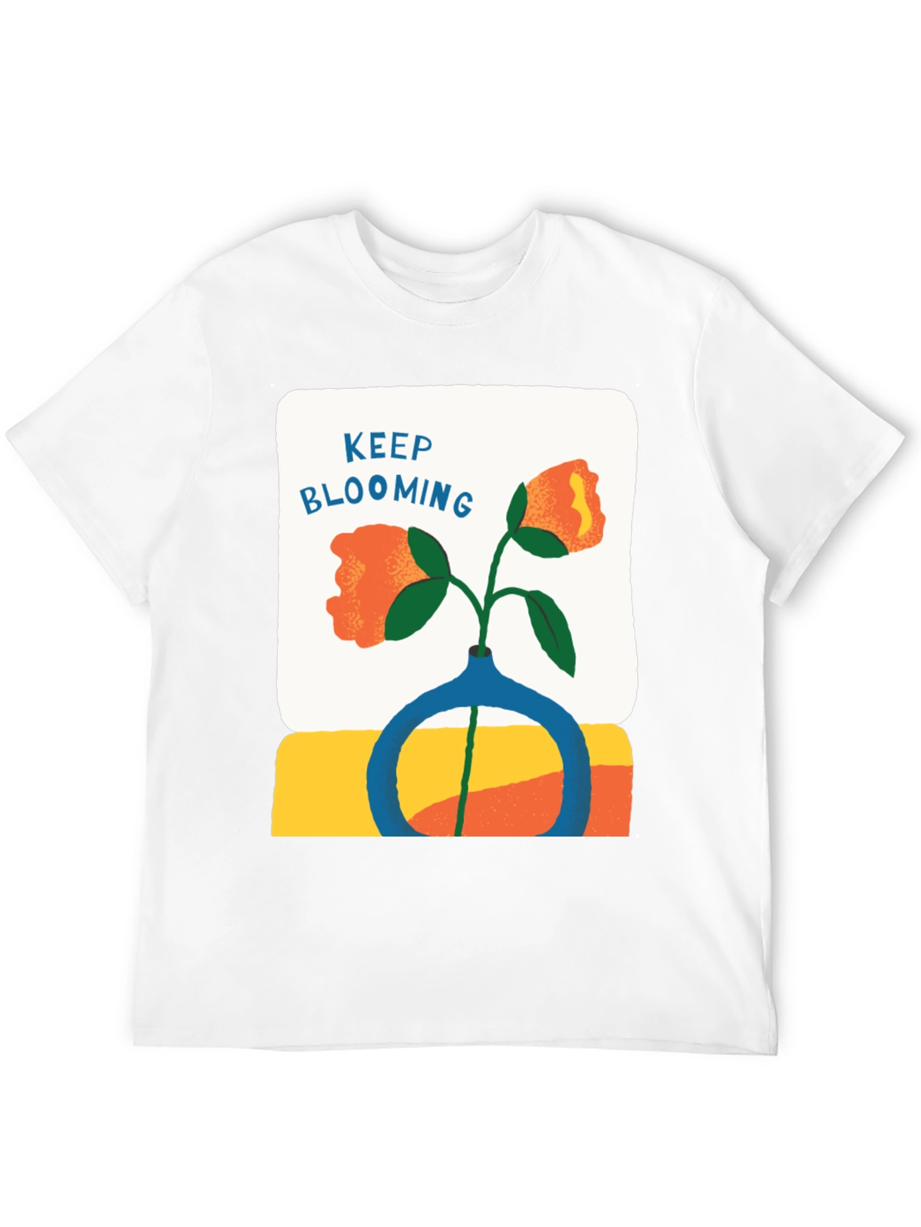 Keep Blooming Graphic Tee - Black Casual Shirt