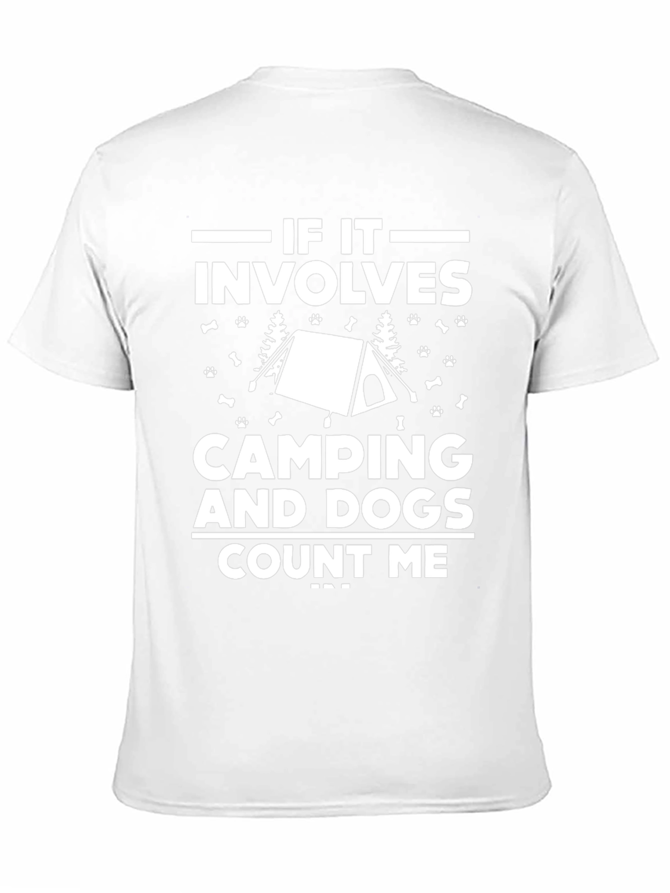 Camping and Dogs T-Shirt - Mens Black Graphic Tee