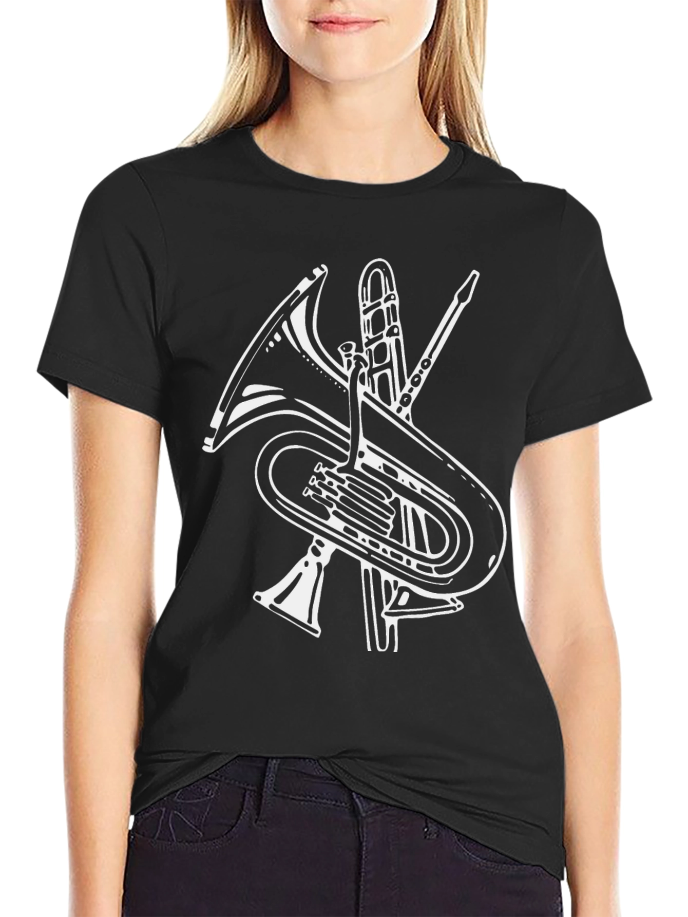 Musical Instruments Graphic T-Shirt - Black