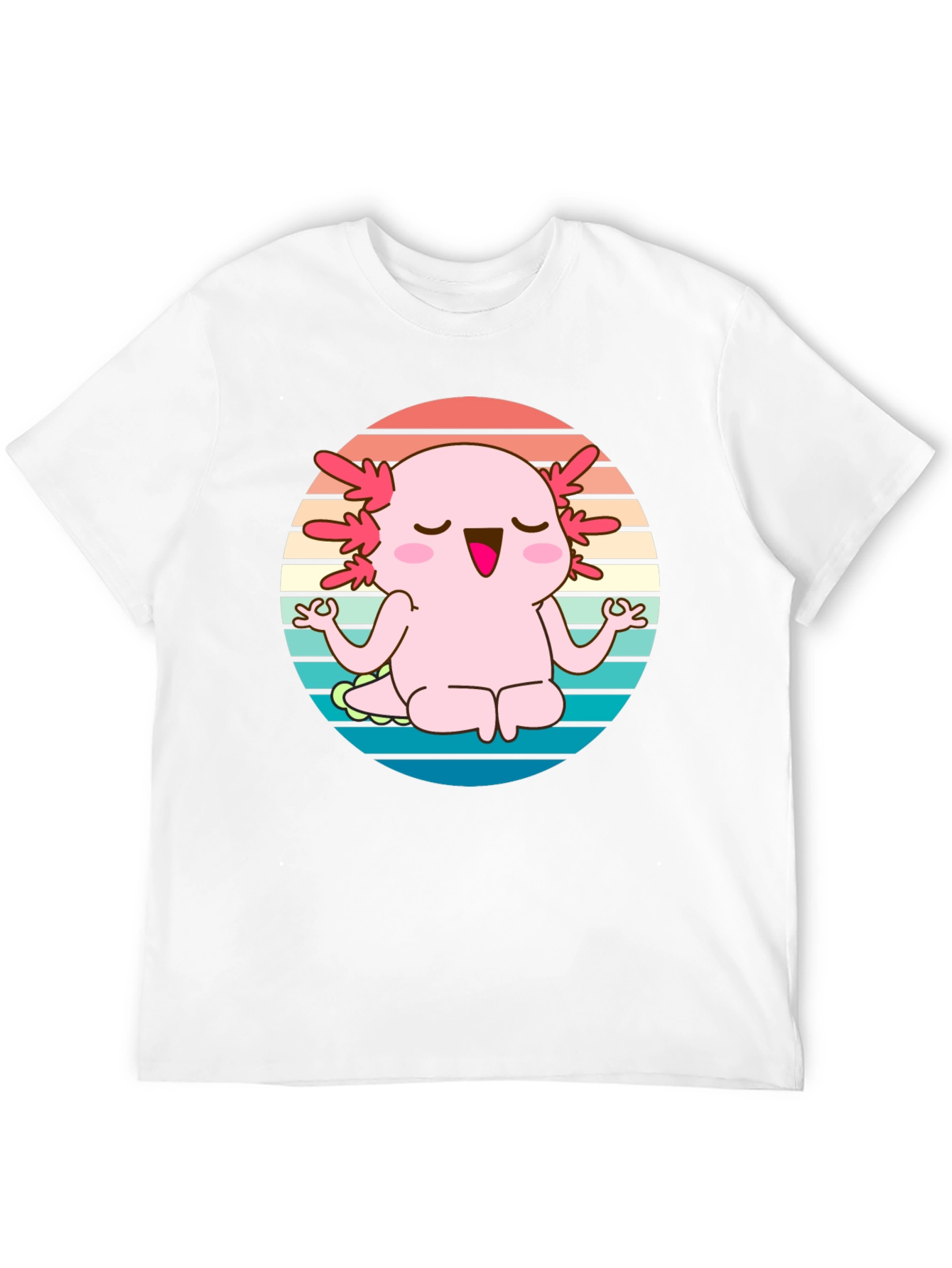 Axolotl Meditating T-Shirt - Cute Yoga Design