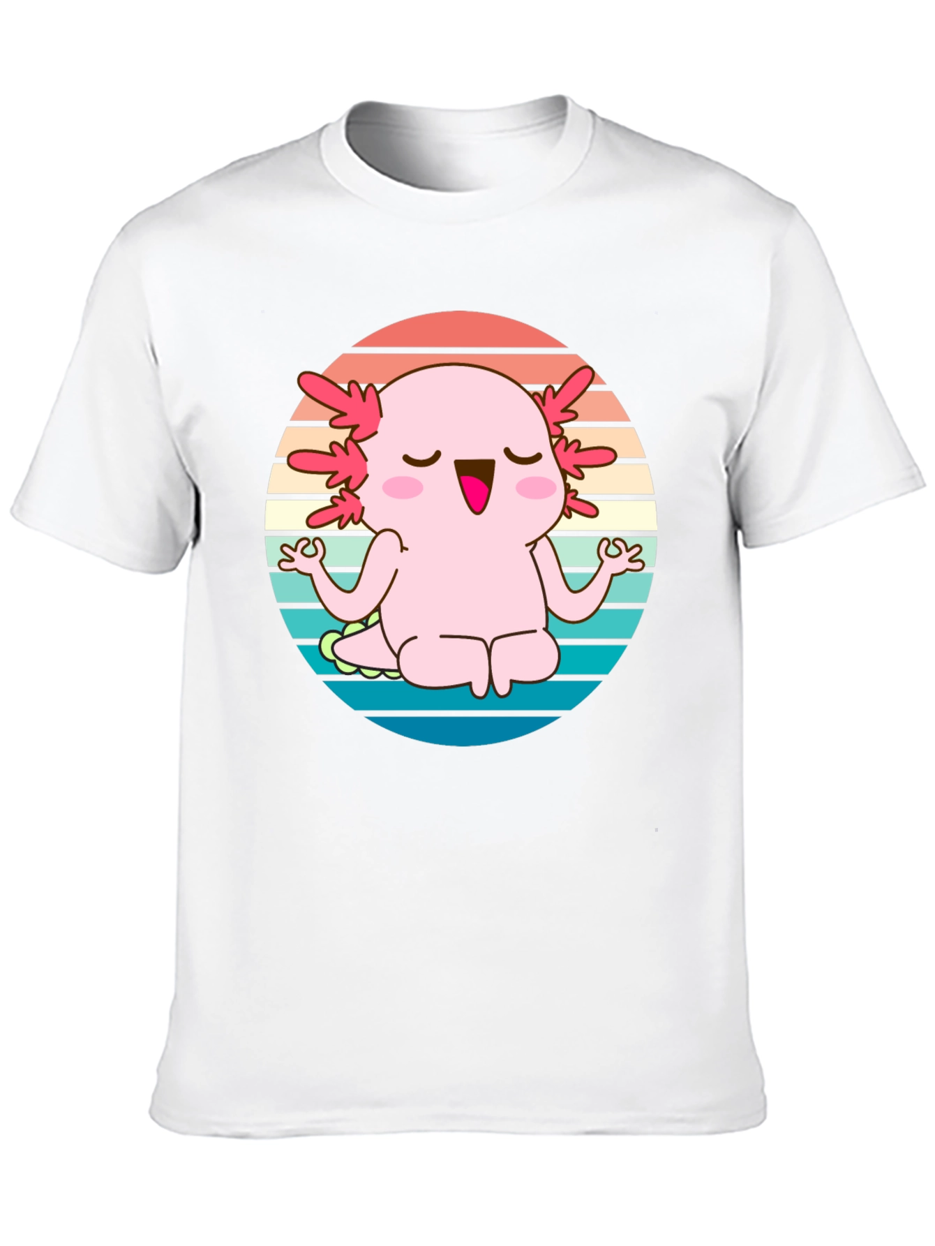 Axolotl Meditating T-Shirt - Cute Yoga Design