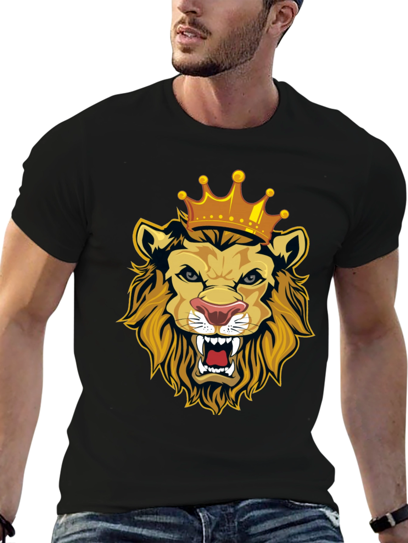 Lion King Graphic Tee - Black Cotton T-Shirt