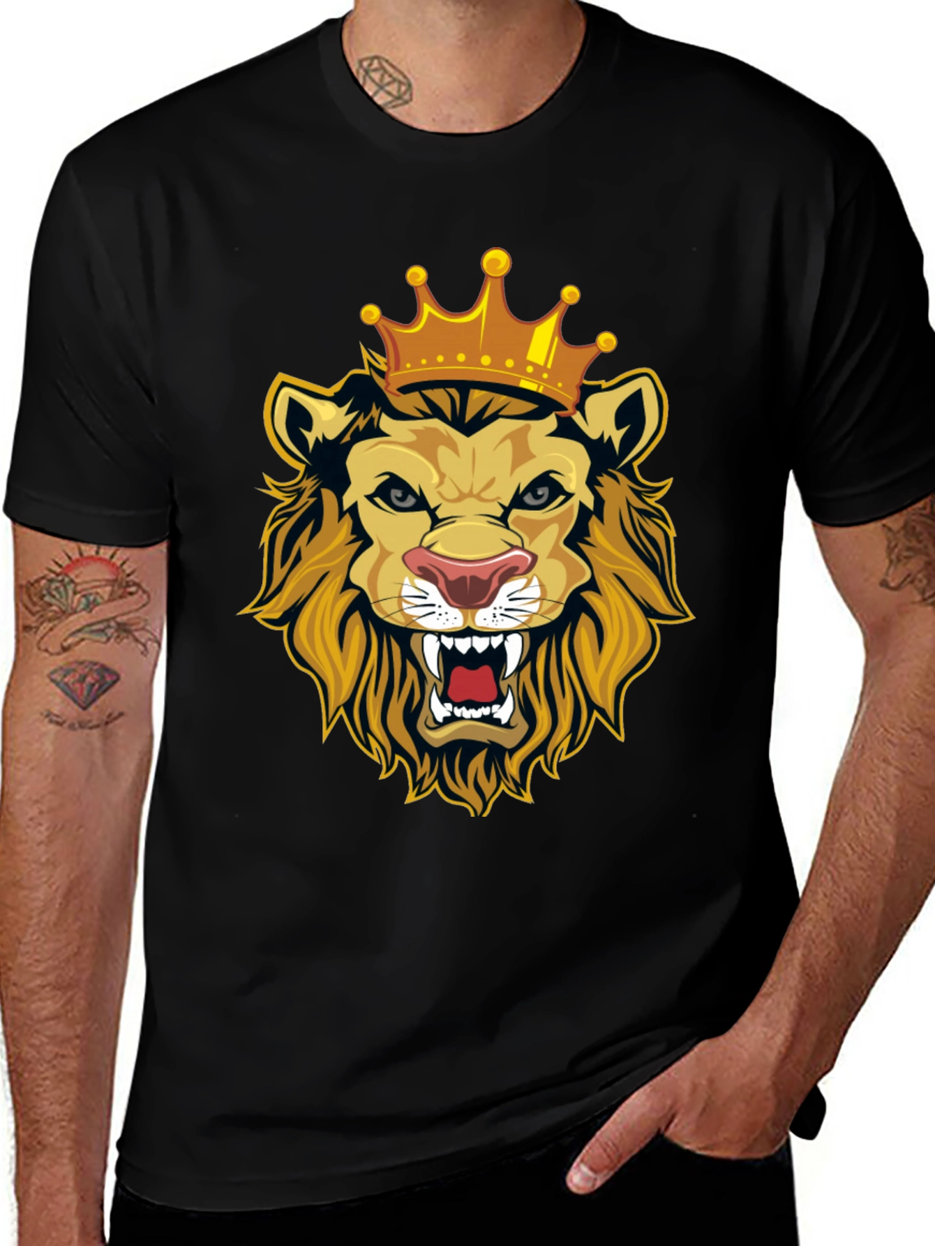 Lion King Graphic Tee - Black Cotton T-Shirt