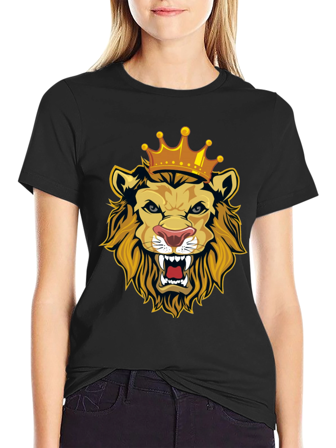 Lion King Graphic Tee - Black Cotton T-Shirt