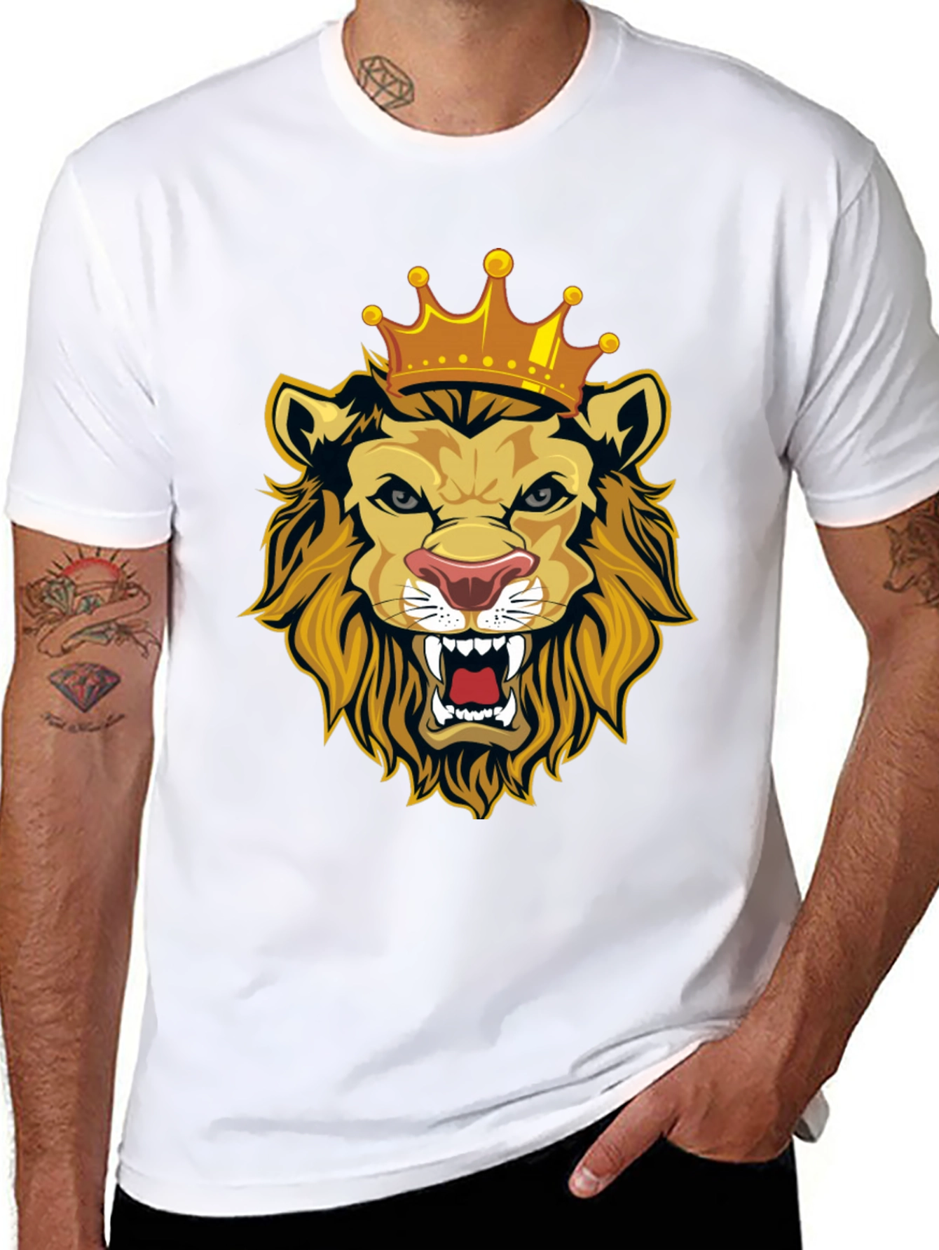 Lion King Graphic Tee - Black Cotton T-Shirt
