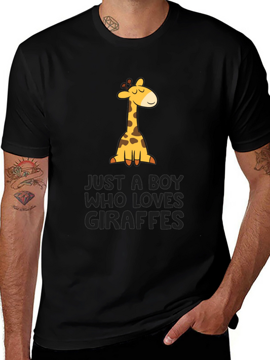 Giraffe Lover Black T-Shirt - Perfect for Animal Fans!