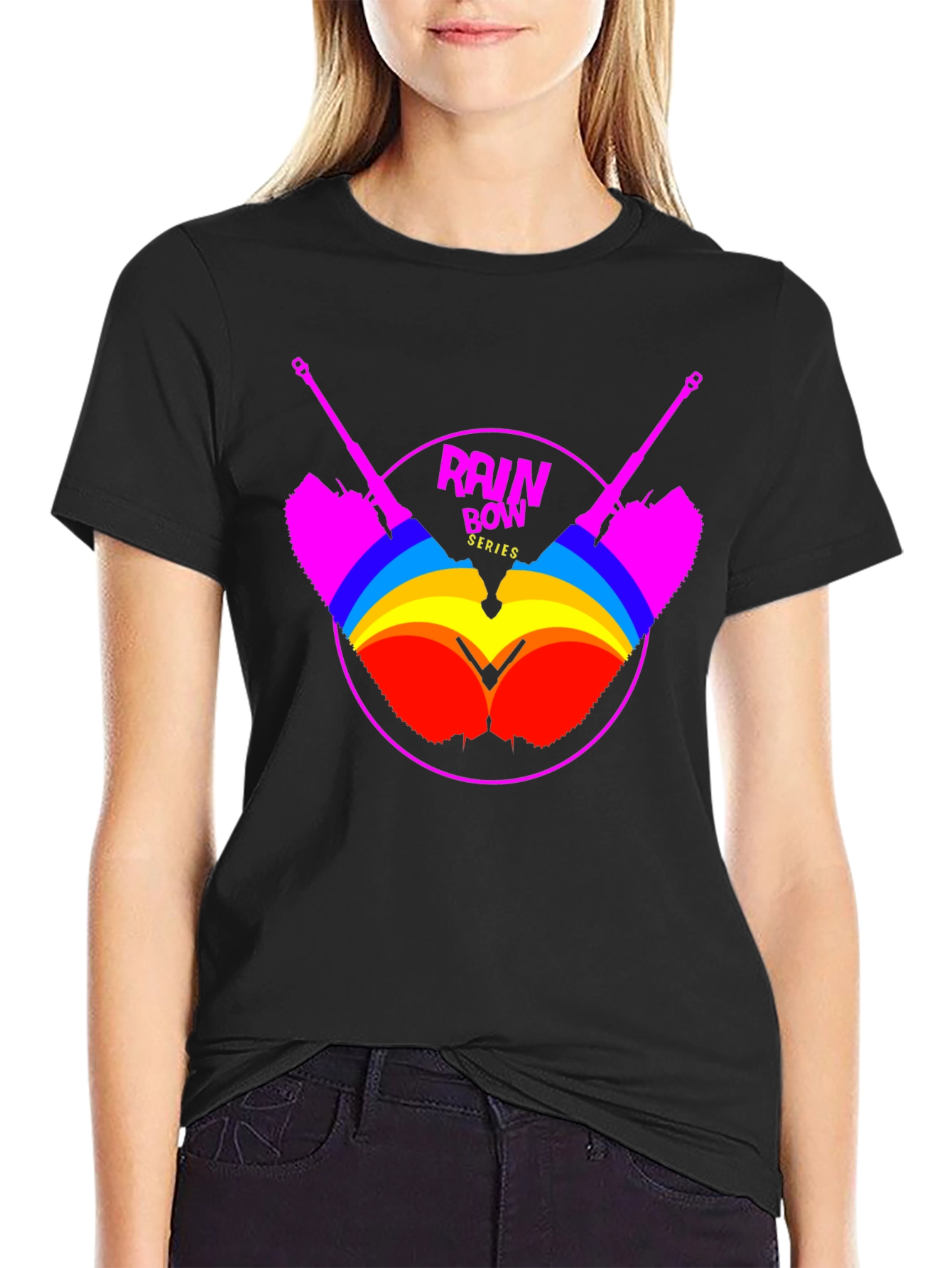 Rainbow Tanks Graphic Tee - Bold Statement T-Shirt