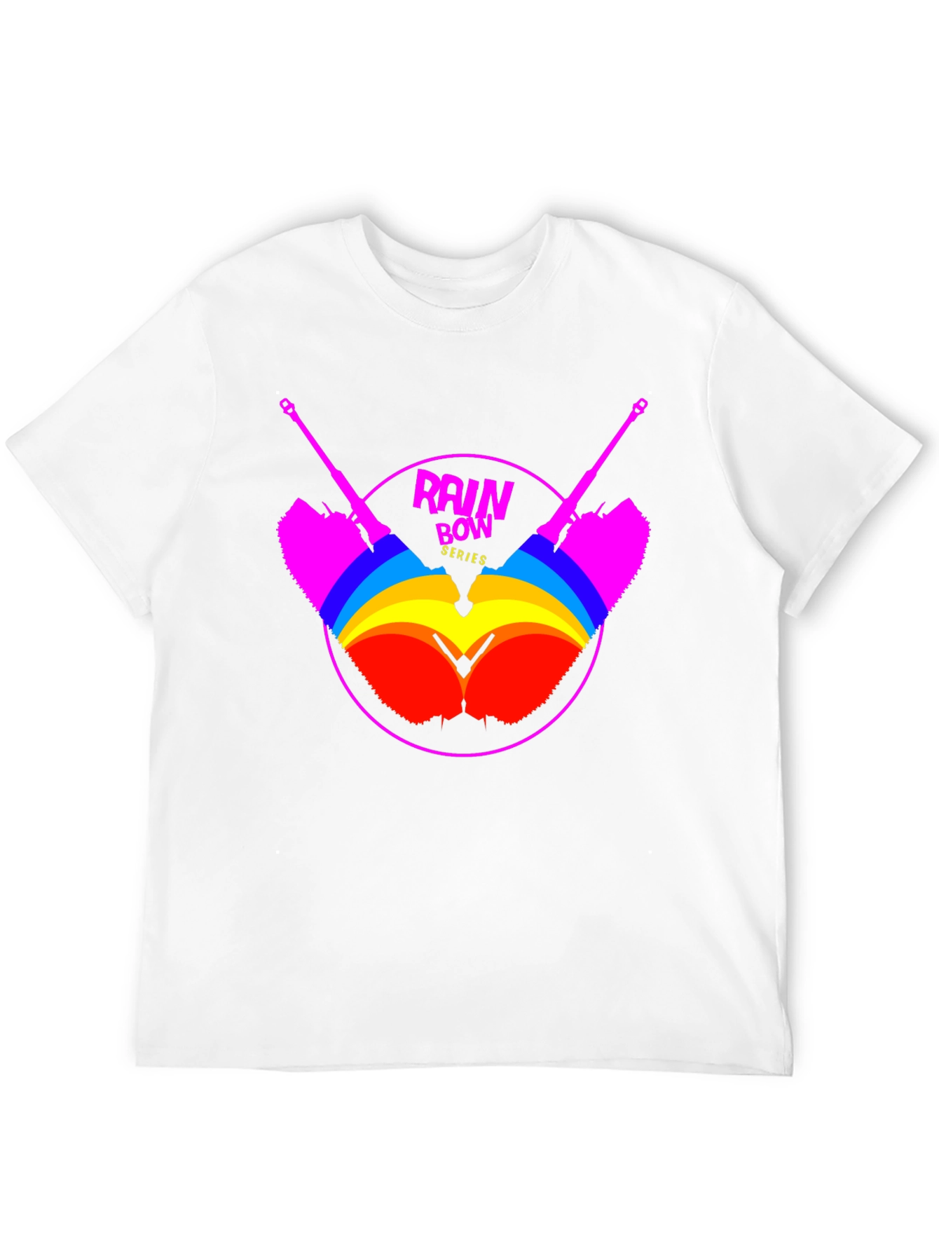 Rainbow Tanks Graphic Tee - Bold Statement T-Shirt