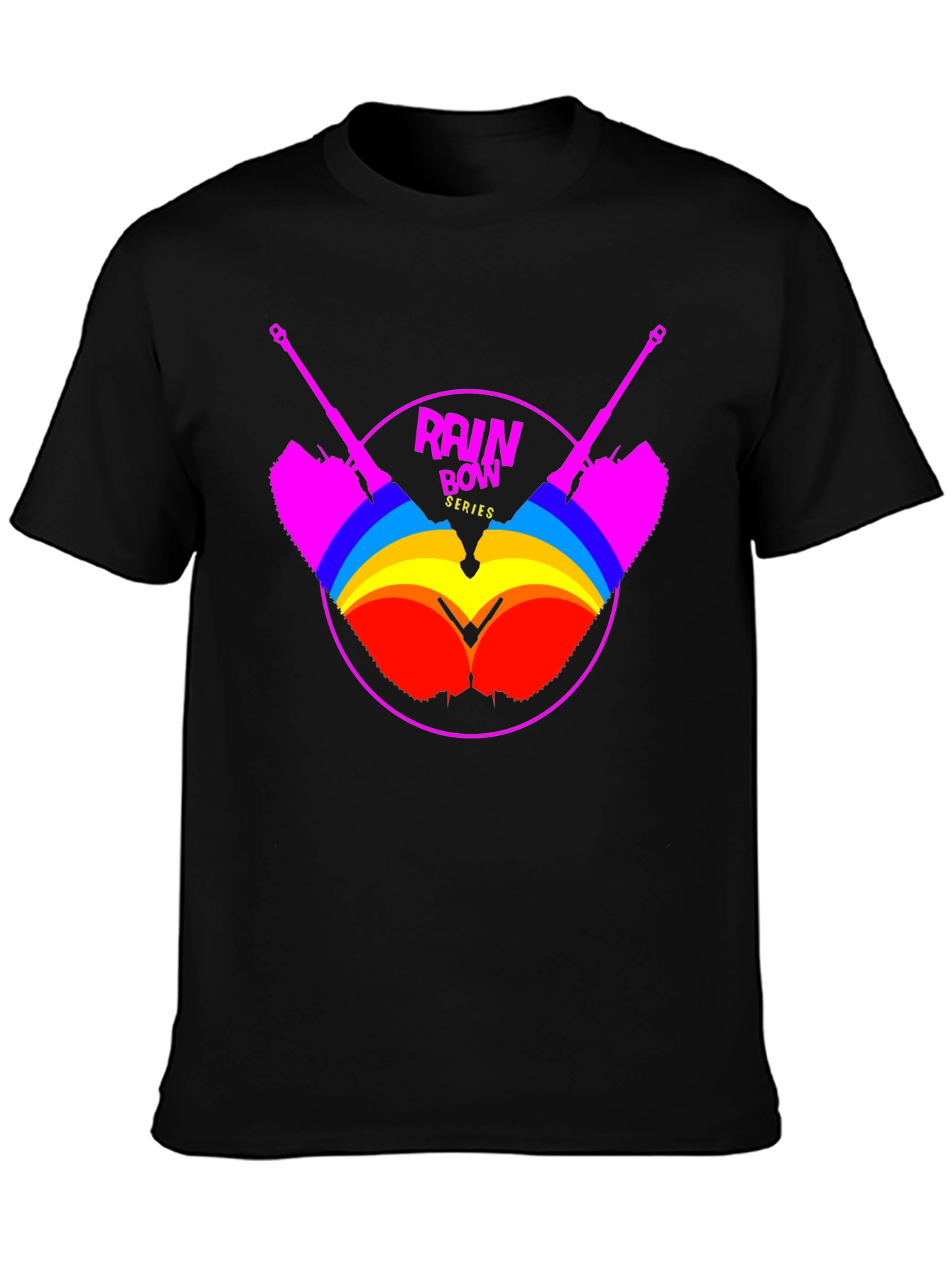 Rainbow Tanks Graphic Tee - Bold Statement T-Shirt