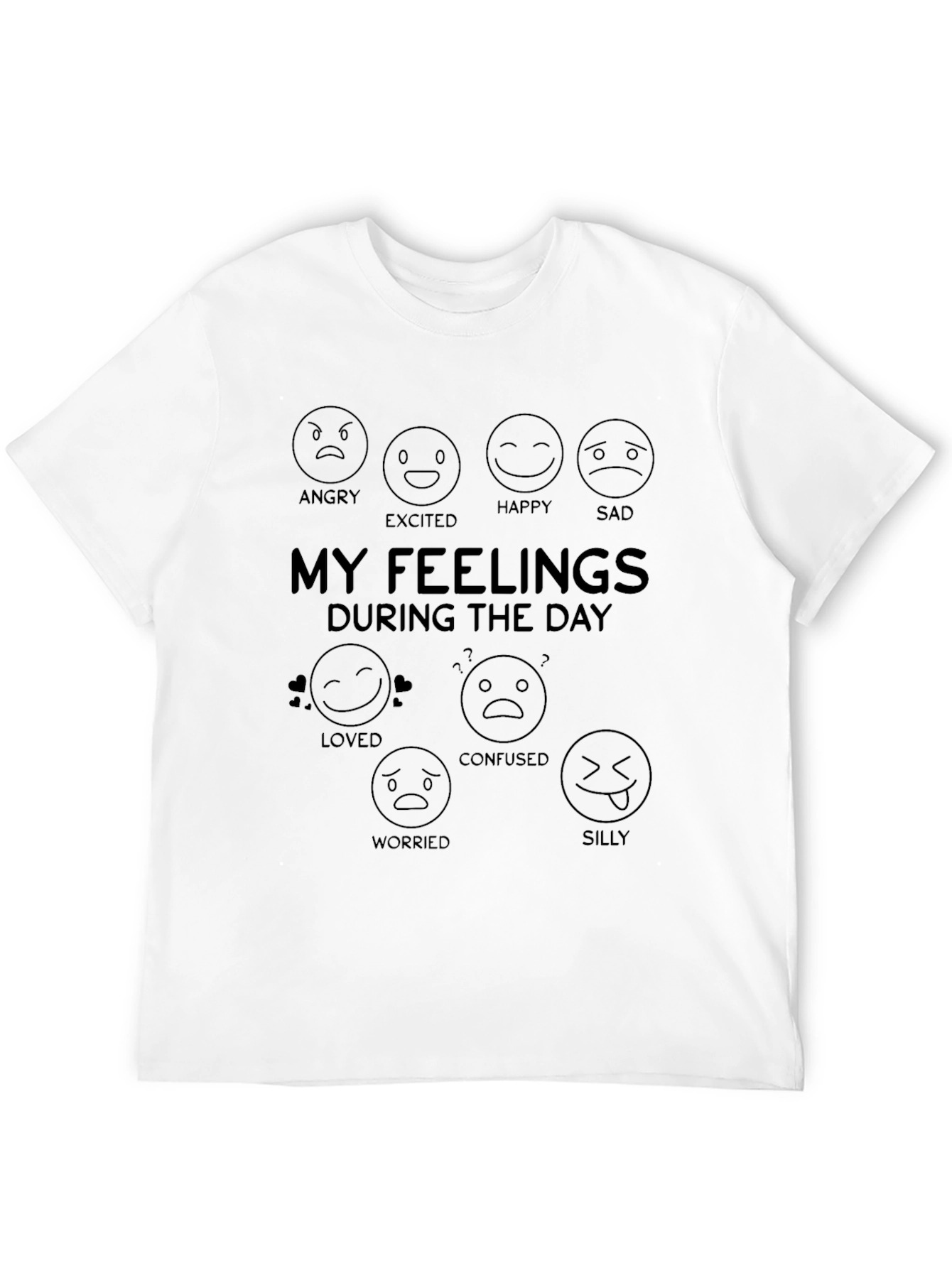 My Feelings Today Graphic T-Shirt - Funny Emoji Tee