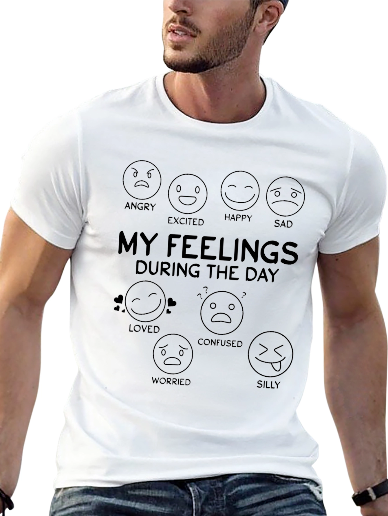 My Feelings Today Graphic T-Shirt - Funny Emoji Tee