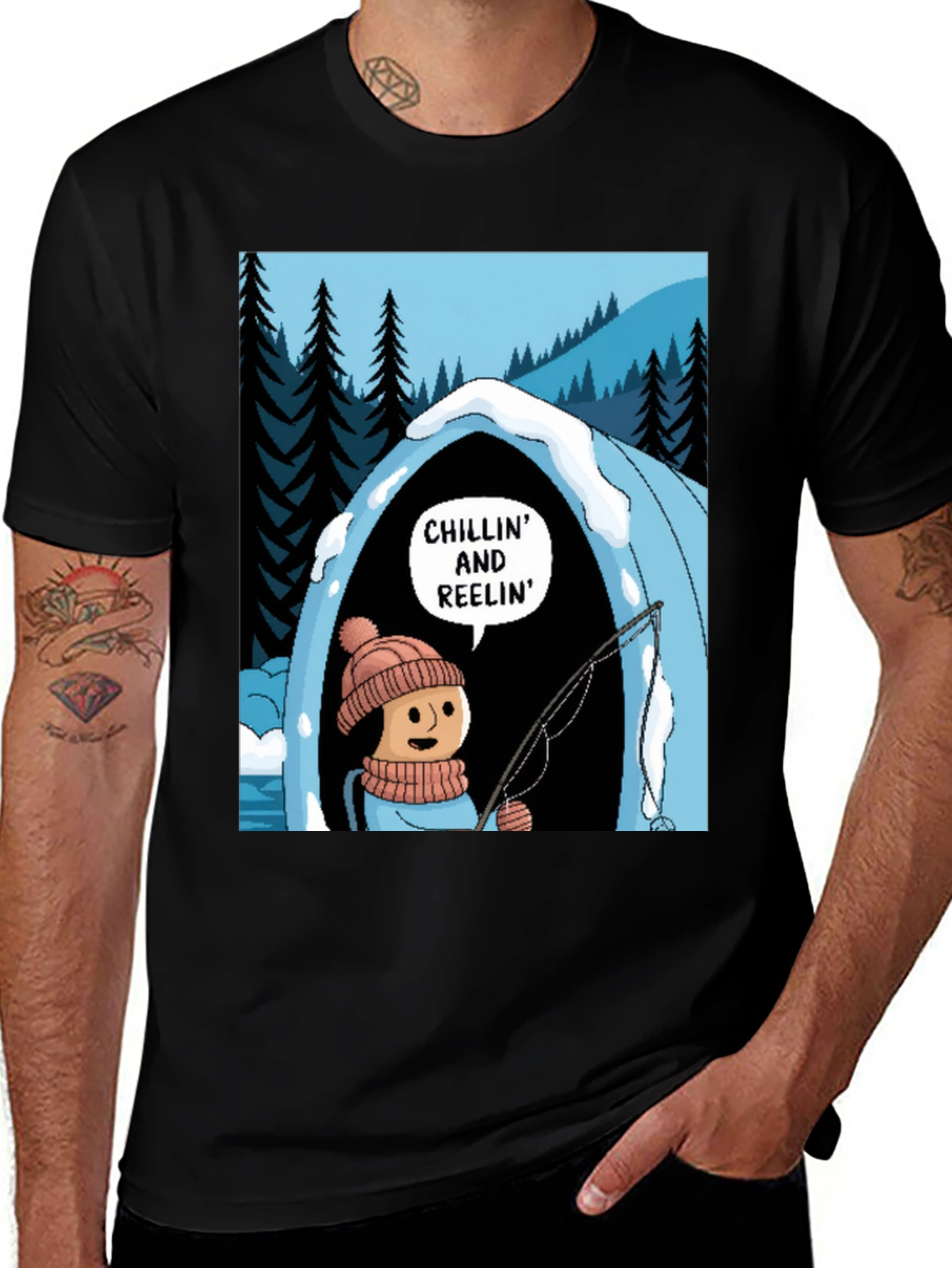 Chillin and Reelin Graphic T-Shirt