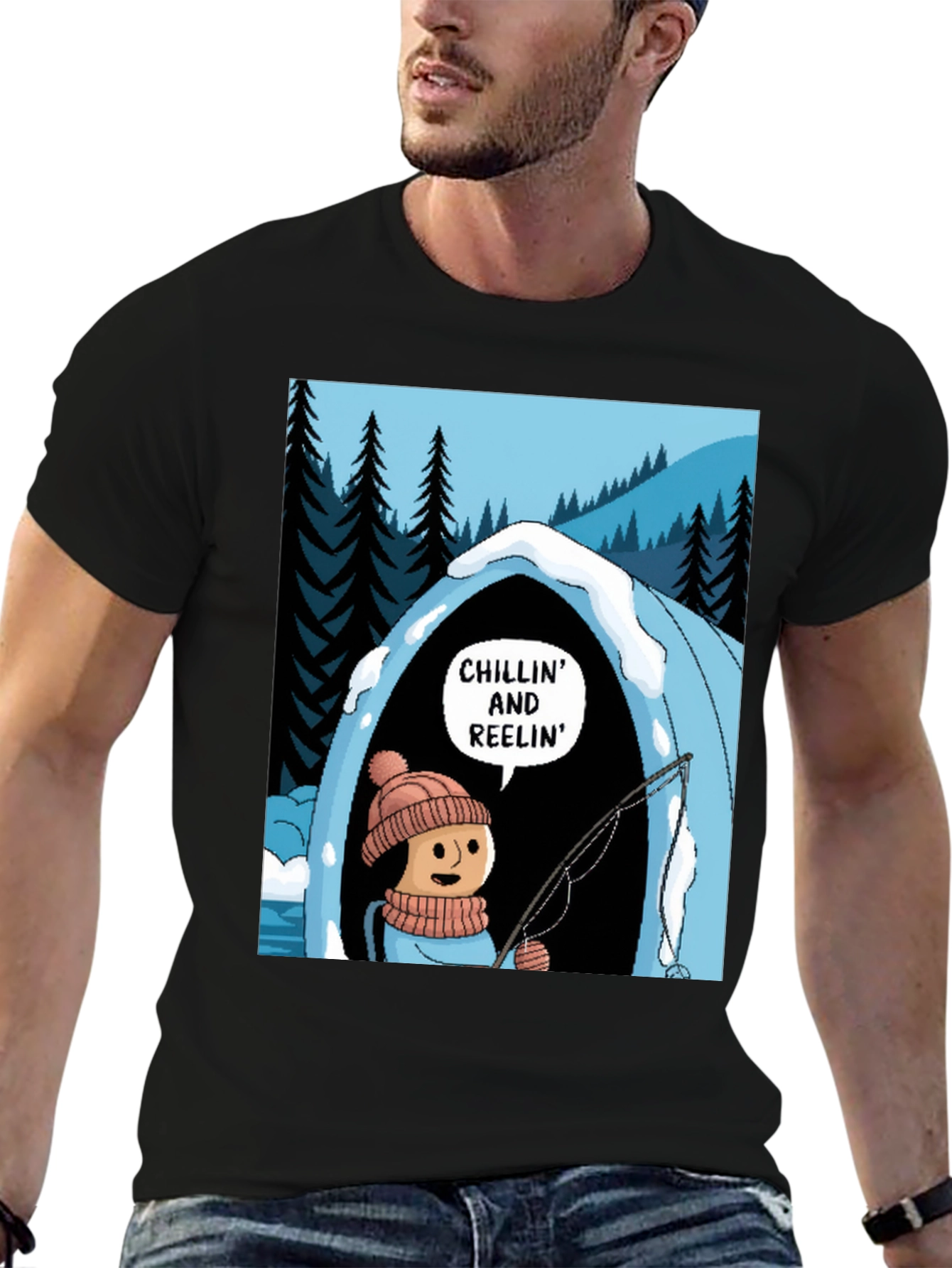 Chillin and Reelin Graphic T-Shirt