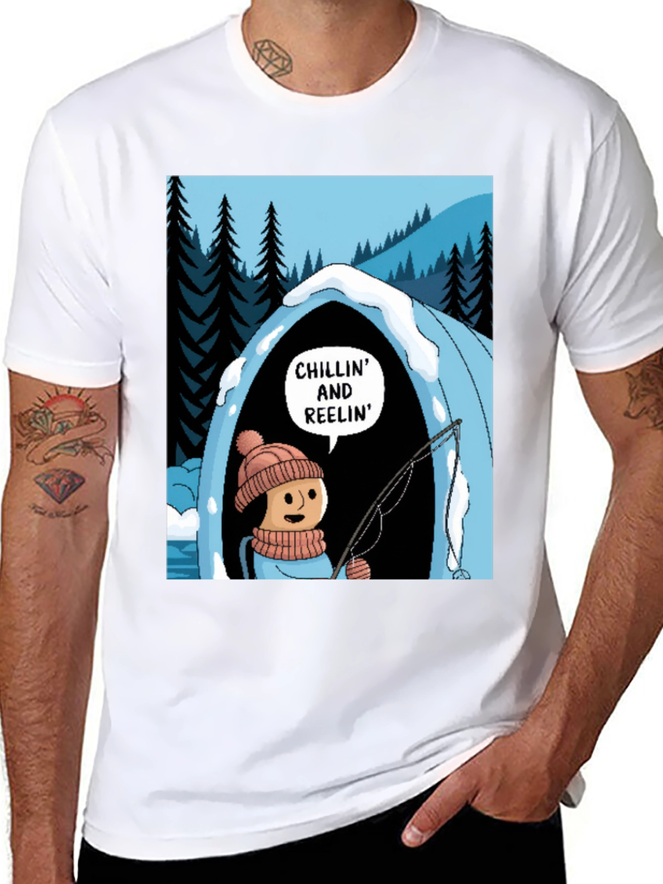 Chillin and Reelin Graphic T-Shirt
