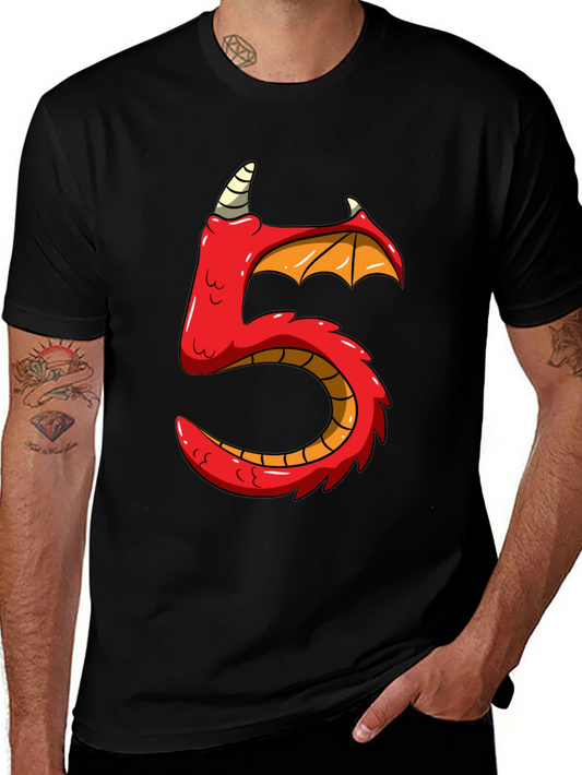 Dragon Number 5 Birthday T-Shirt