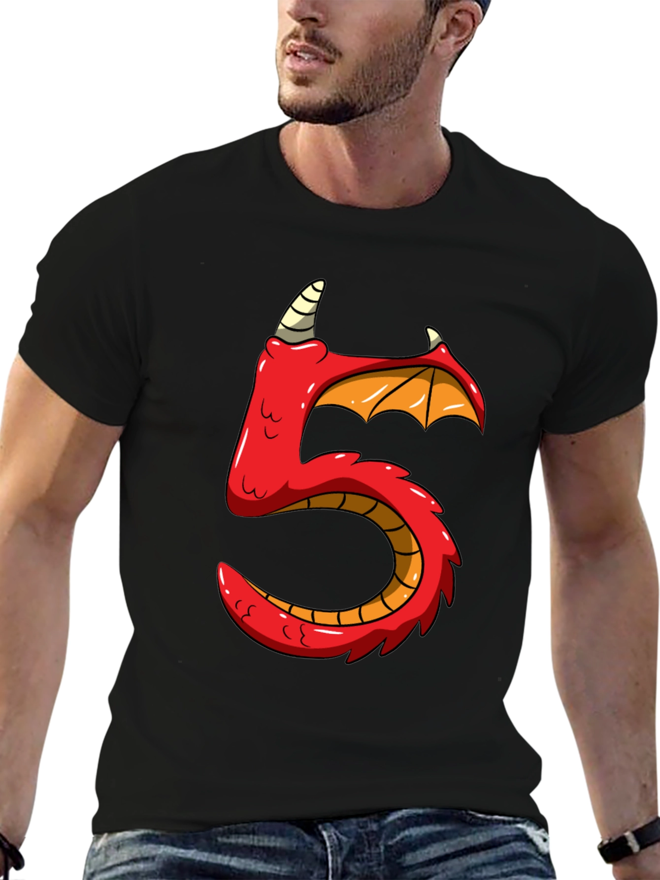 Dragon Number 5 Birthday T-Shirt