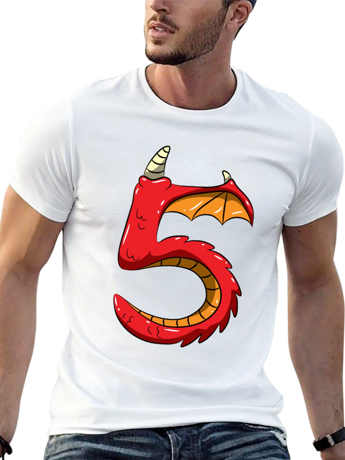 Dragon Number 5 Birthday T-Shirt