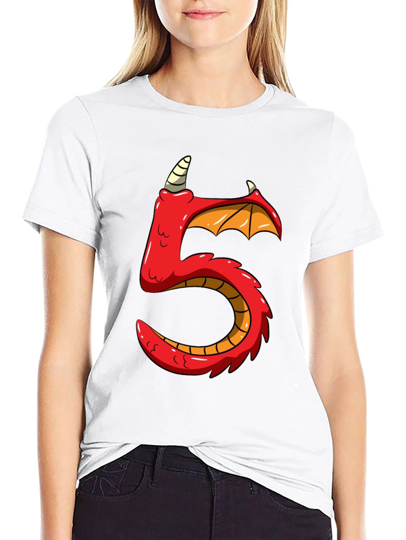 Dragon Number 5 Birthday T-Shirt