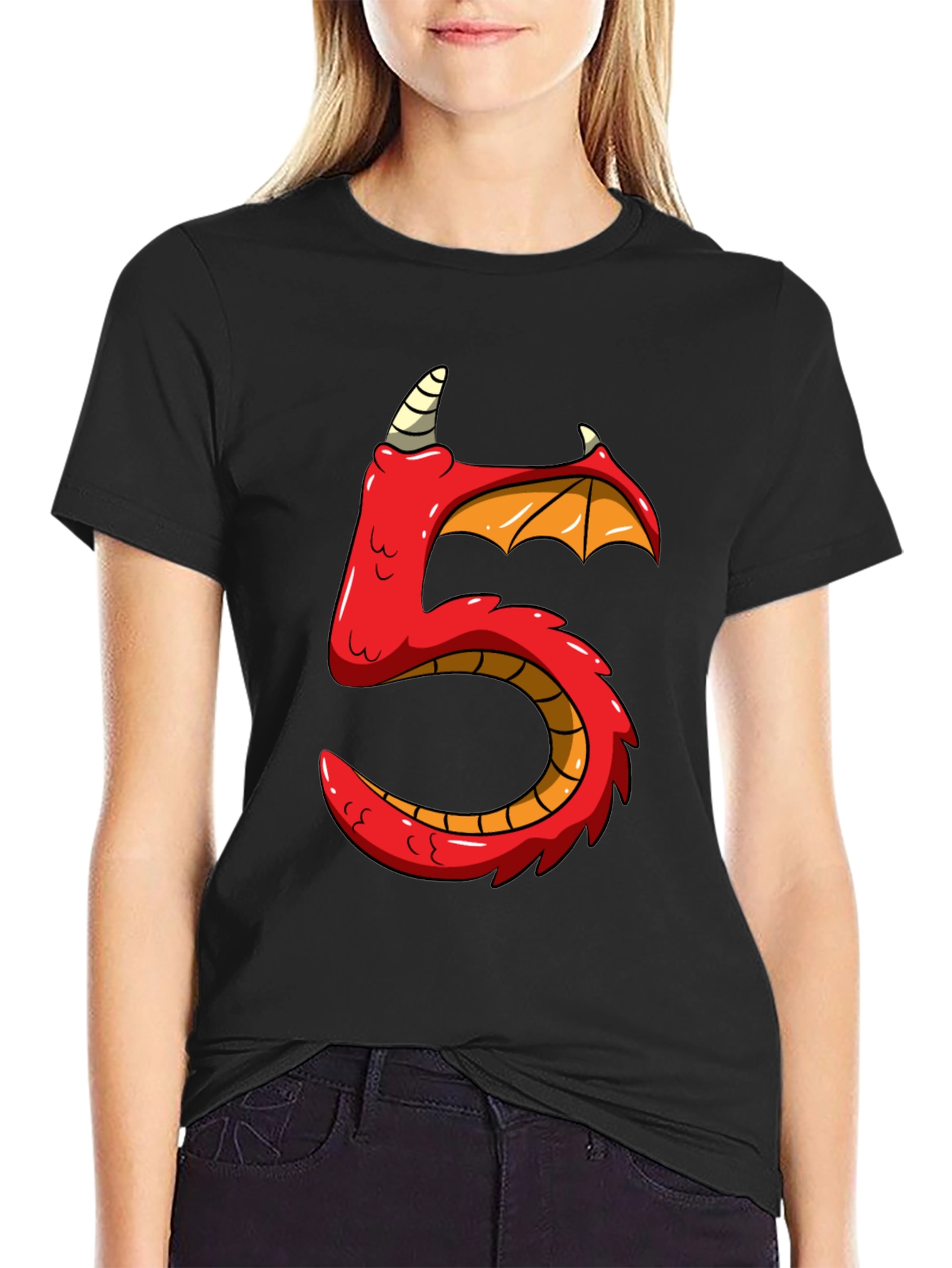 Dragon Number 5 Birthday T-Shirt