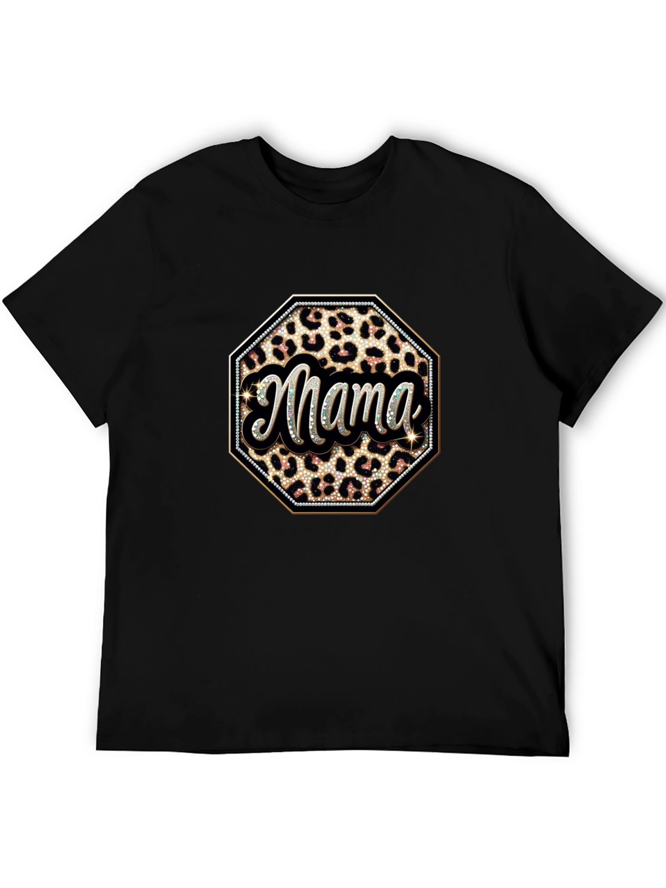 Mama Leopard Print Graphic Tee