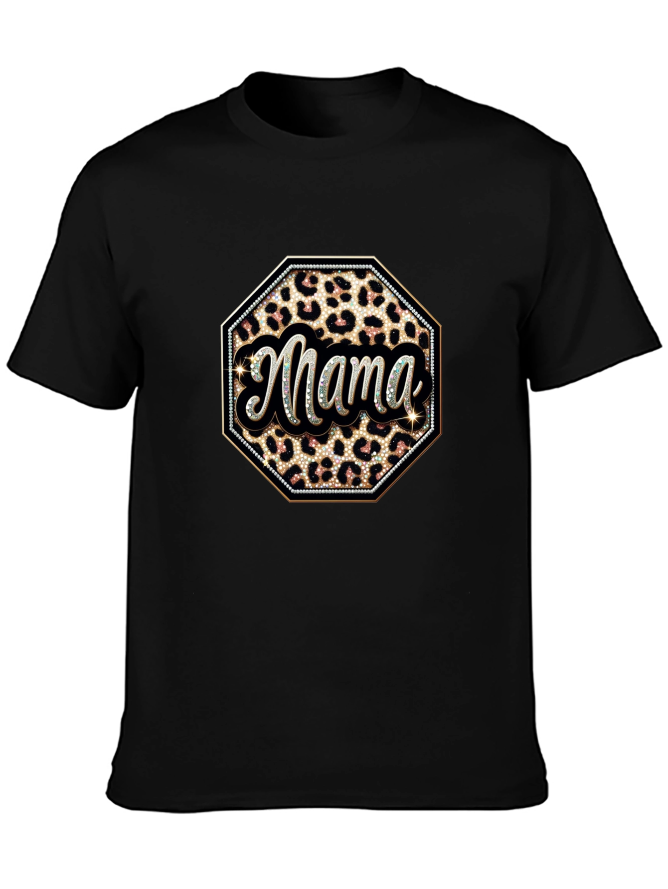 Mama Leopard Print Graphic Tee