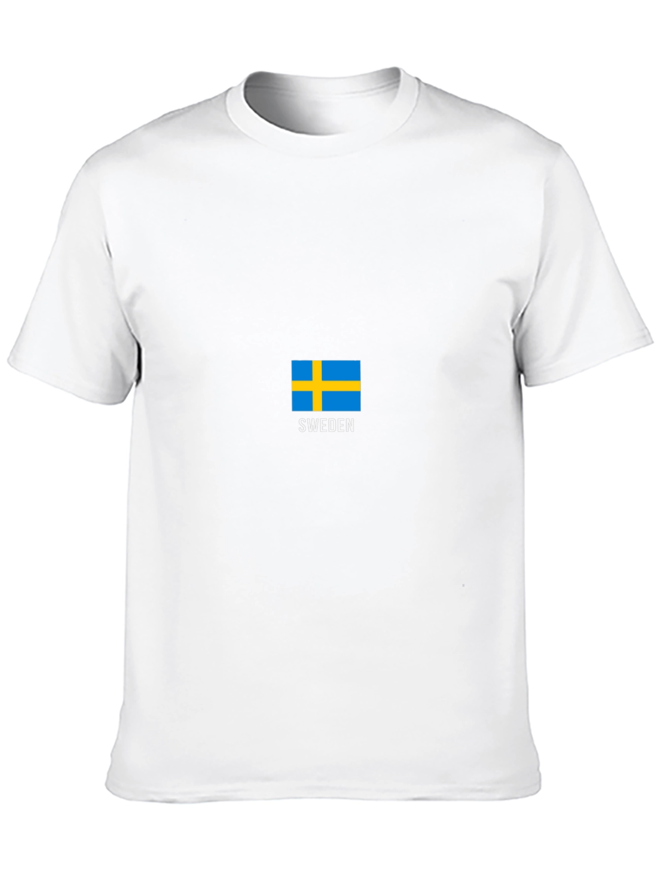 Sweden Flag T-Shirt - Black Cotton Tee